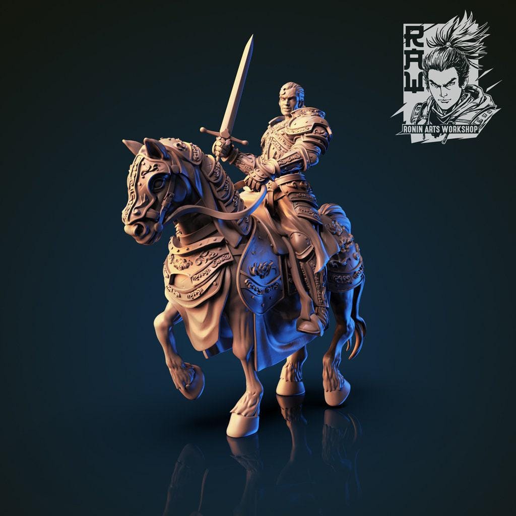 Corrupted Knights: Embrace the Darkness with 3D-Printed Miniatures in 35mm Scale for DnD, Pathfinder, and Collectible Miniature Enthusiasts