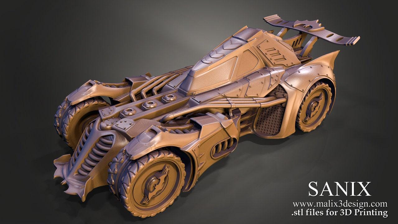 Batmobil 3D Print Collectible: Iconic Gotham City Vehicle Replica