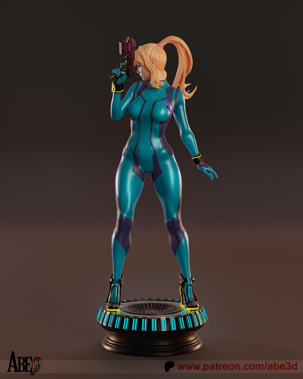 Exclusive Samus 3D Printed Statue Collectible - Highly Detailed Metroid Figure for Adult Fans