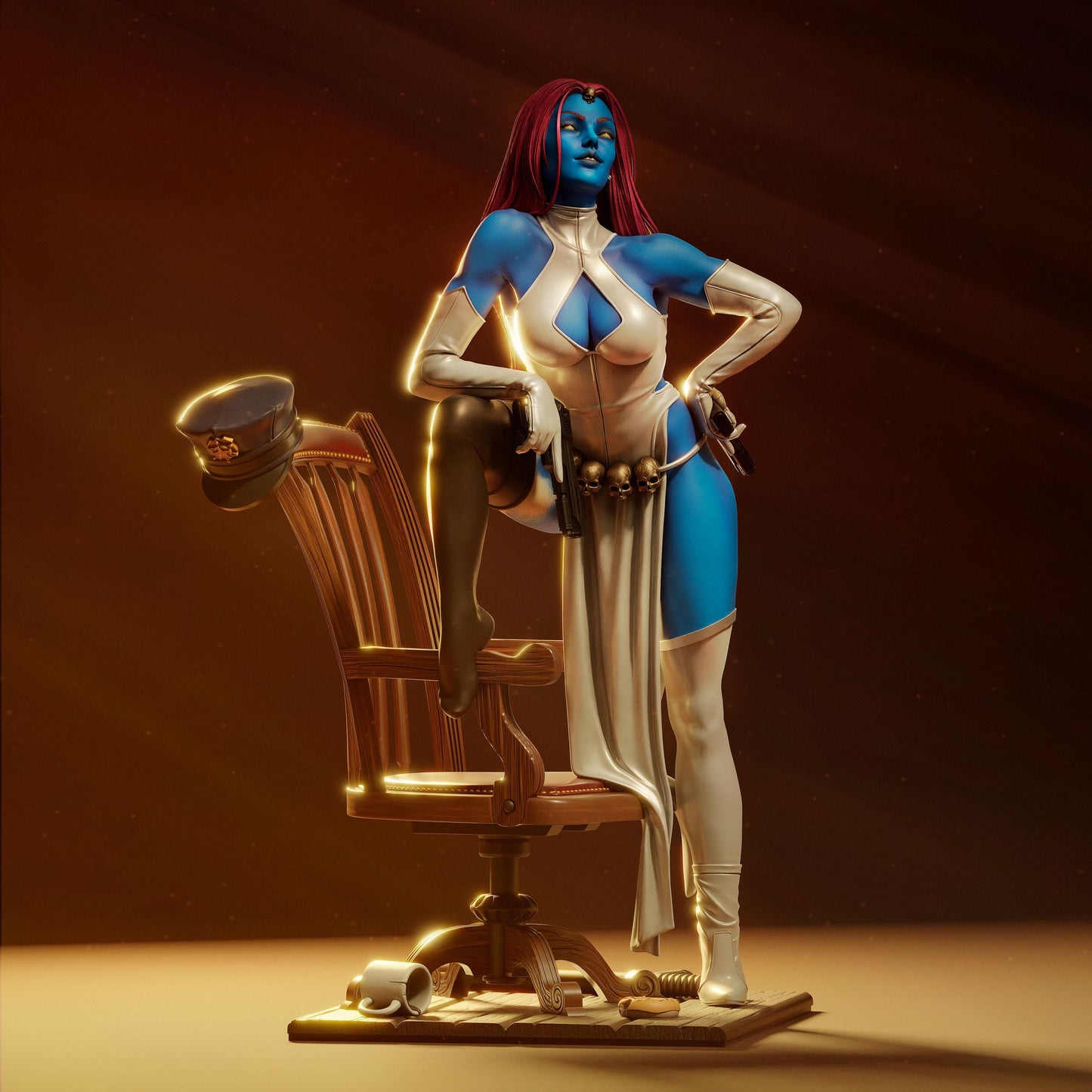 Mystique Marvel X-Men Collectible 3D Printed Resin Figure | Hand Painted or Unpainted Mutant Statue