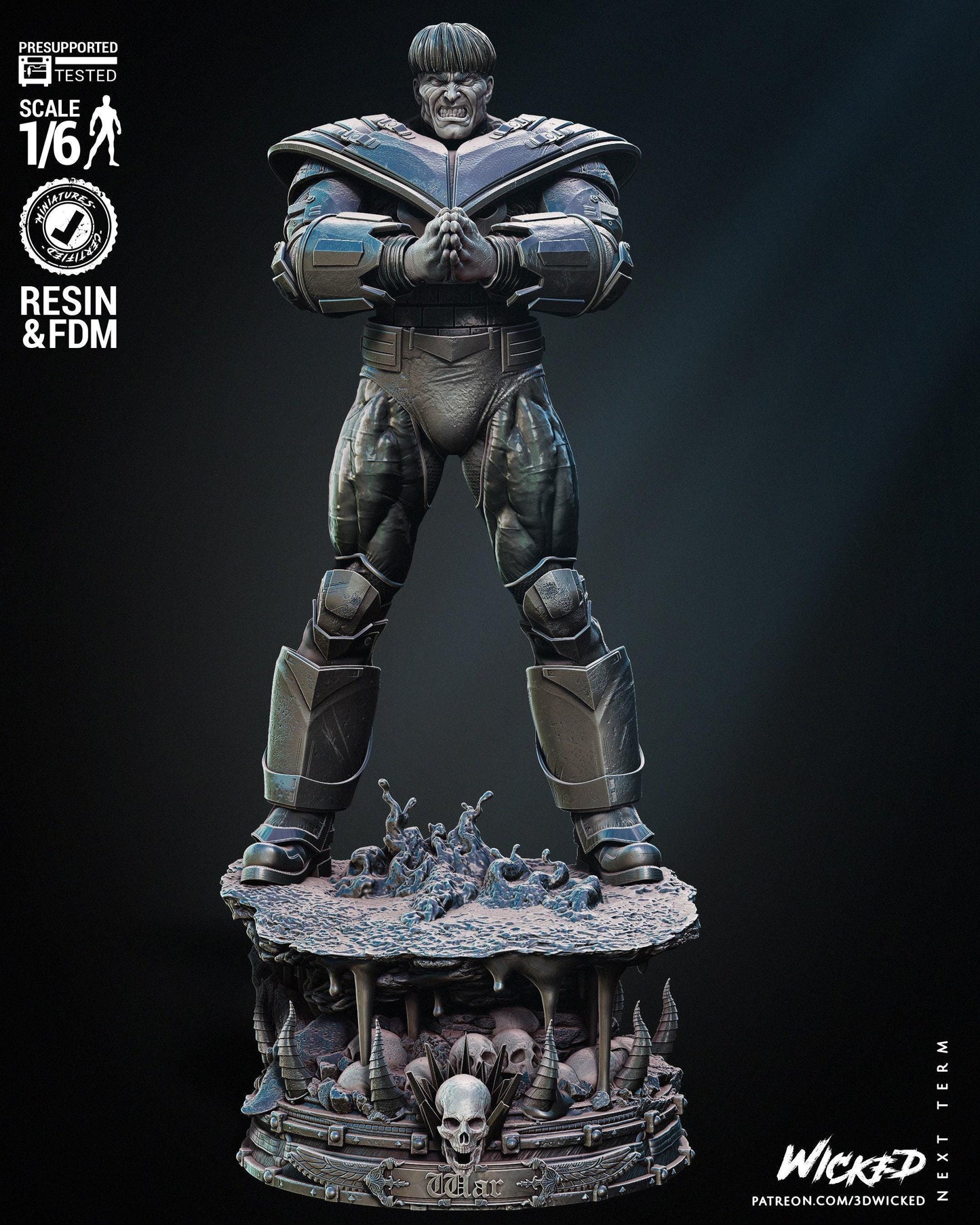 War Marvel Collectible 3D Printed Resin Figure | Hand Painted or Unpainted Comic Book Statue