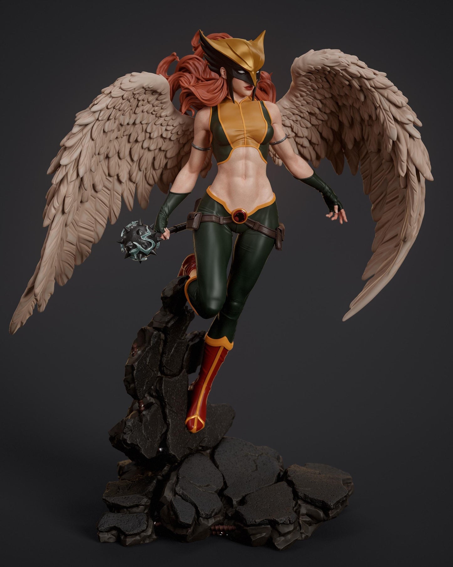 HawkGirl Hand-Painted 3D Resin Statue: Exquisite DC Collectible, Optional NSFW Version for Adult Collectors – Limited Detail