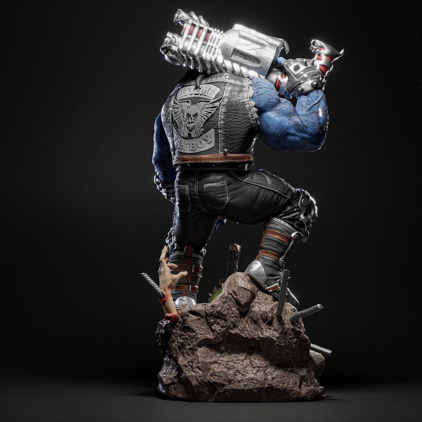 Lobo Collectible Statue: Intense Fanart 3D Printed Figure - DC Comics