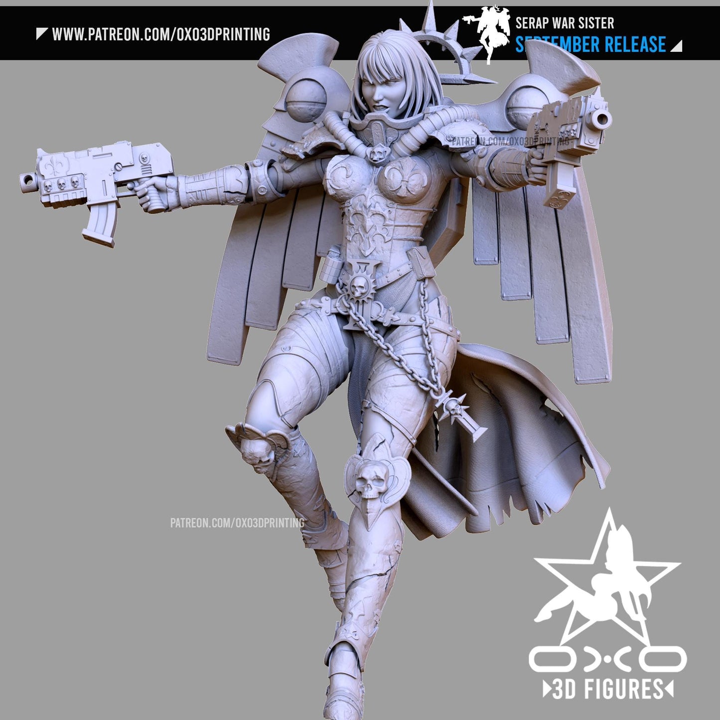 Cosmic Warrior: Space Valkyria 3D Printed Collectible – Epic Sci-Fi Figure (NSFW)