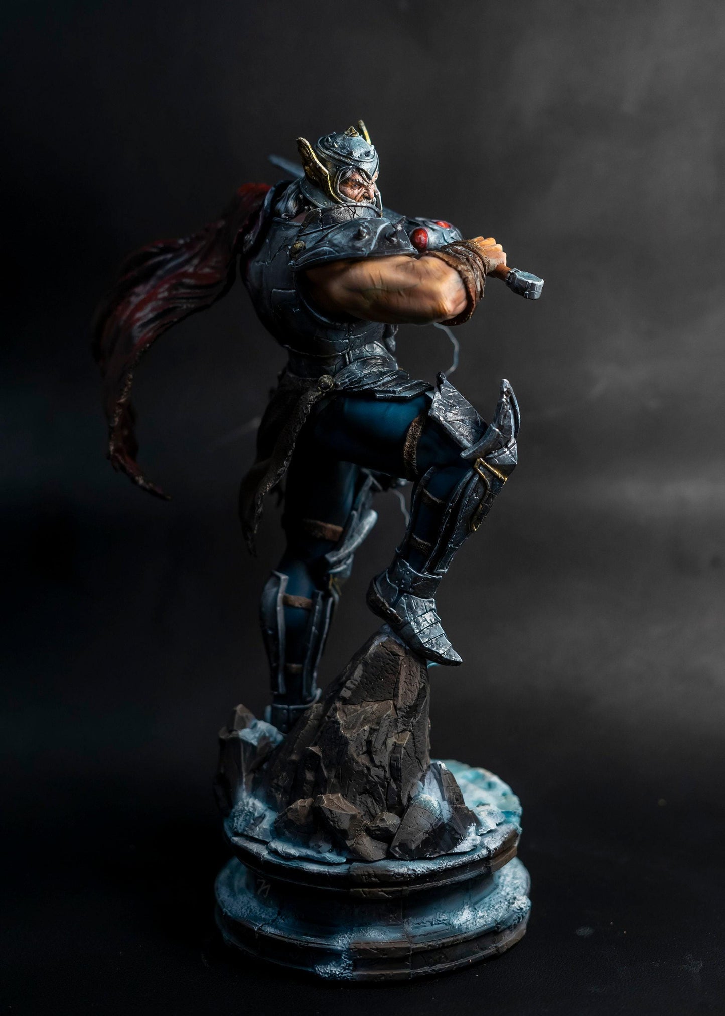 Thor King of Asgard Painted 3D Print Statue: Majestic Marvel Collectible Figure, Detailed God of Thunder Design, Asgard Decor