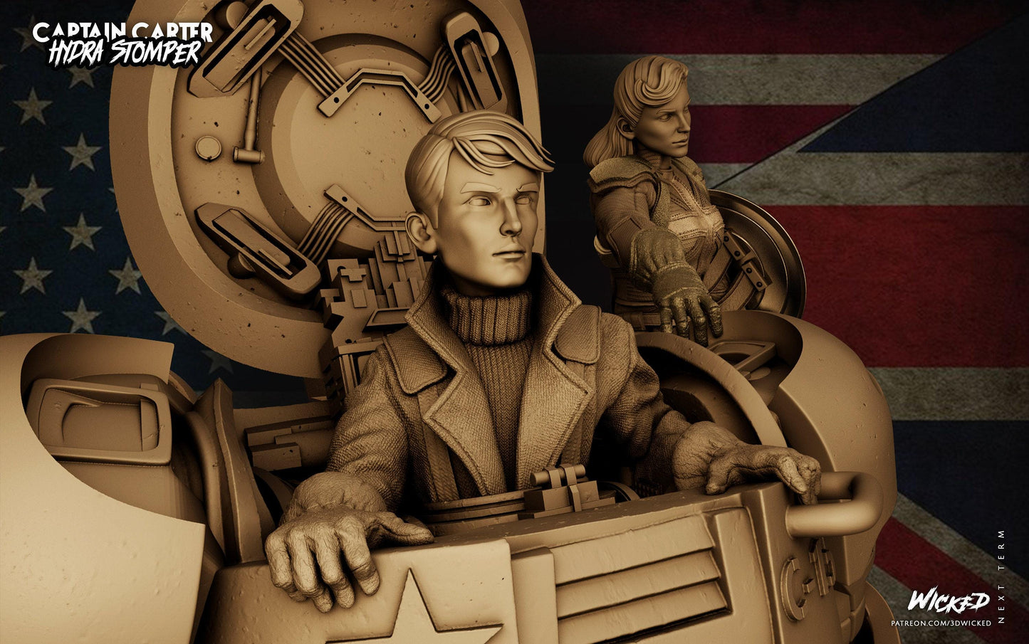 Interstellar Hunter: Carter Diorama 3D Print Collectible Statue – Sci-Fi Masterpiece