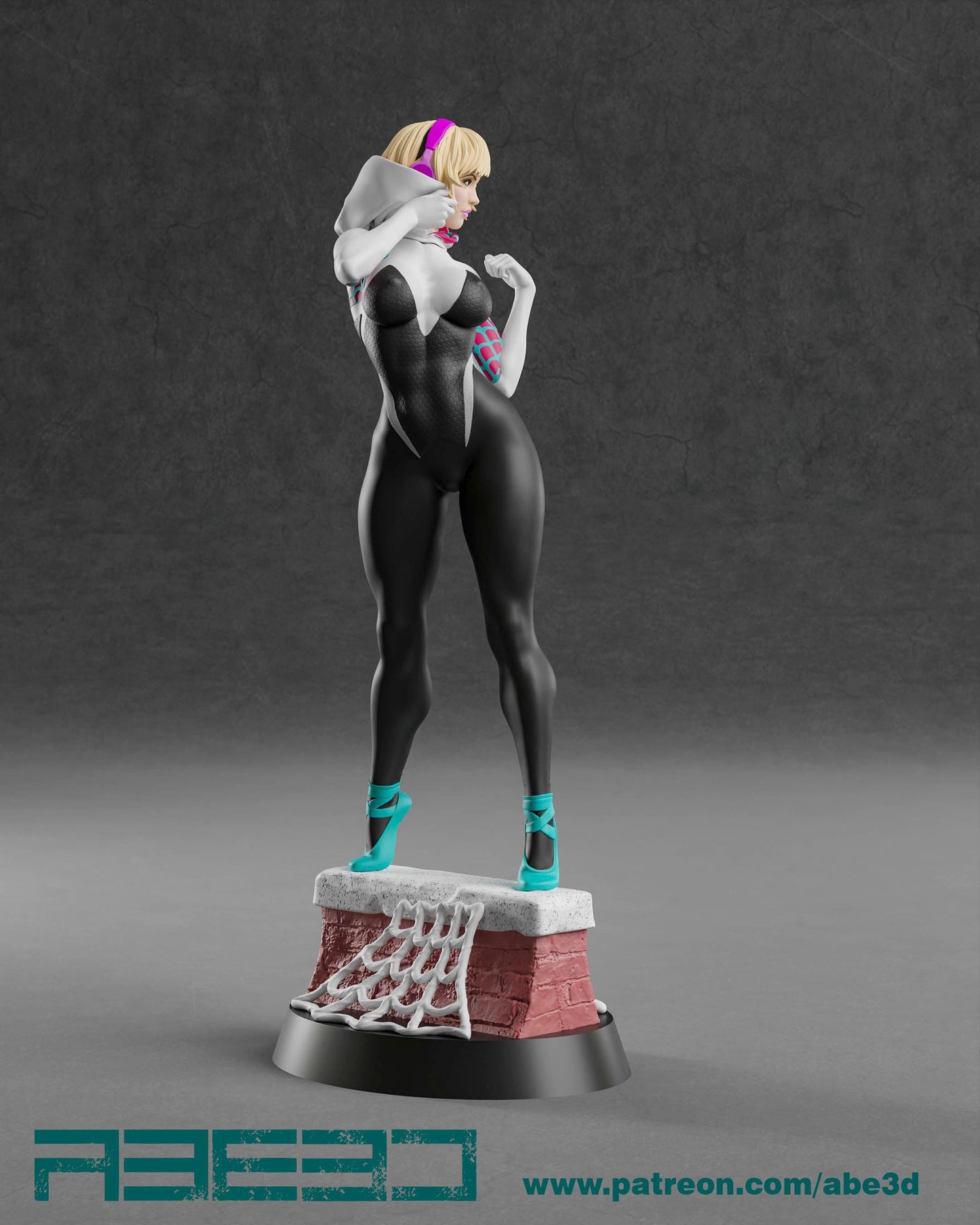 Swing into Action: Spider Gwen 3D Print Collectible Resin Statue - Epic Spider-Verse Marvel Figure