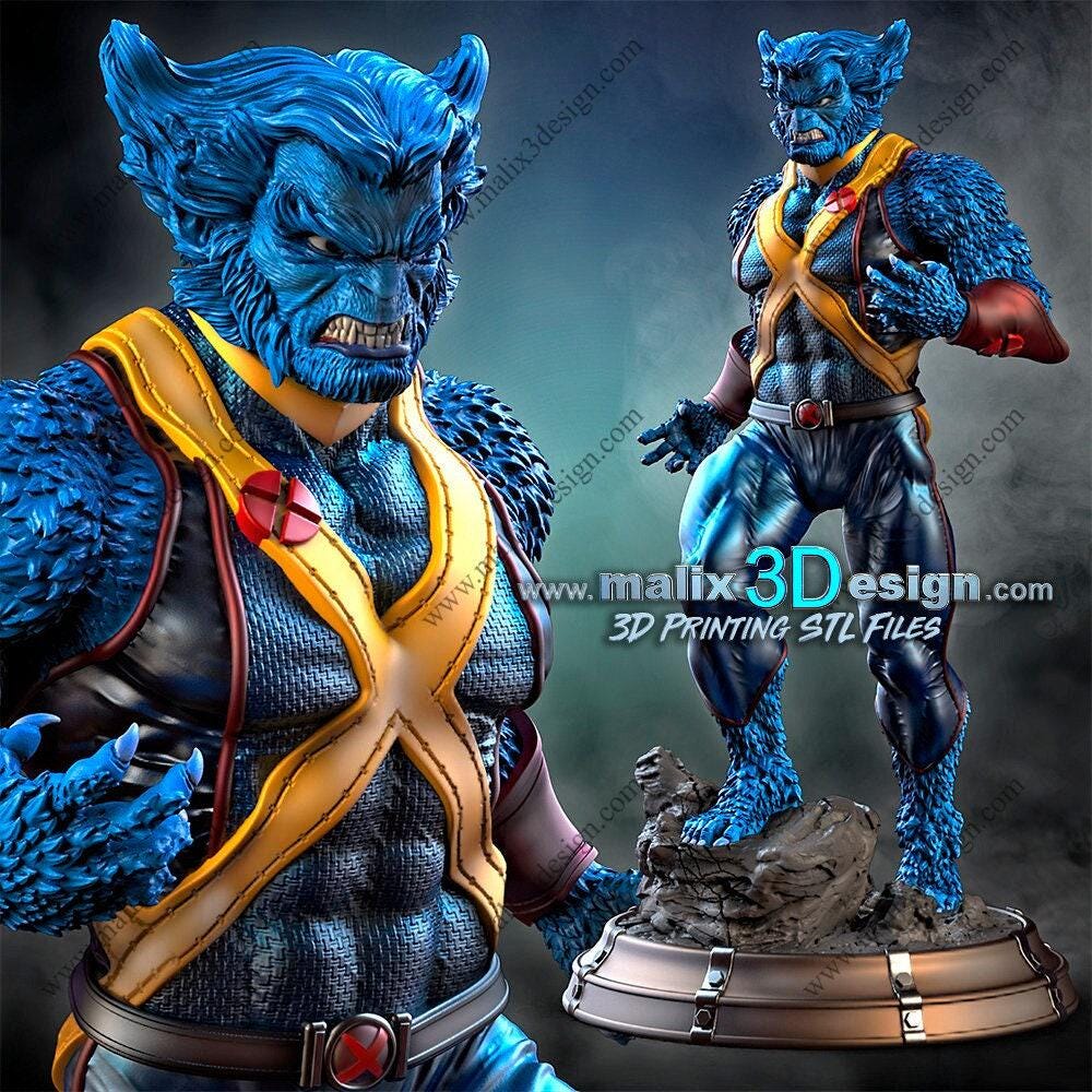 Beast 3d Printed Resin Statue Collectible Figure Miniature Scale 1:10 painted UNASSEMBLED