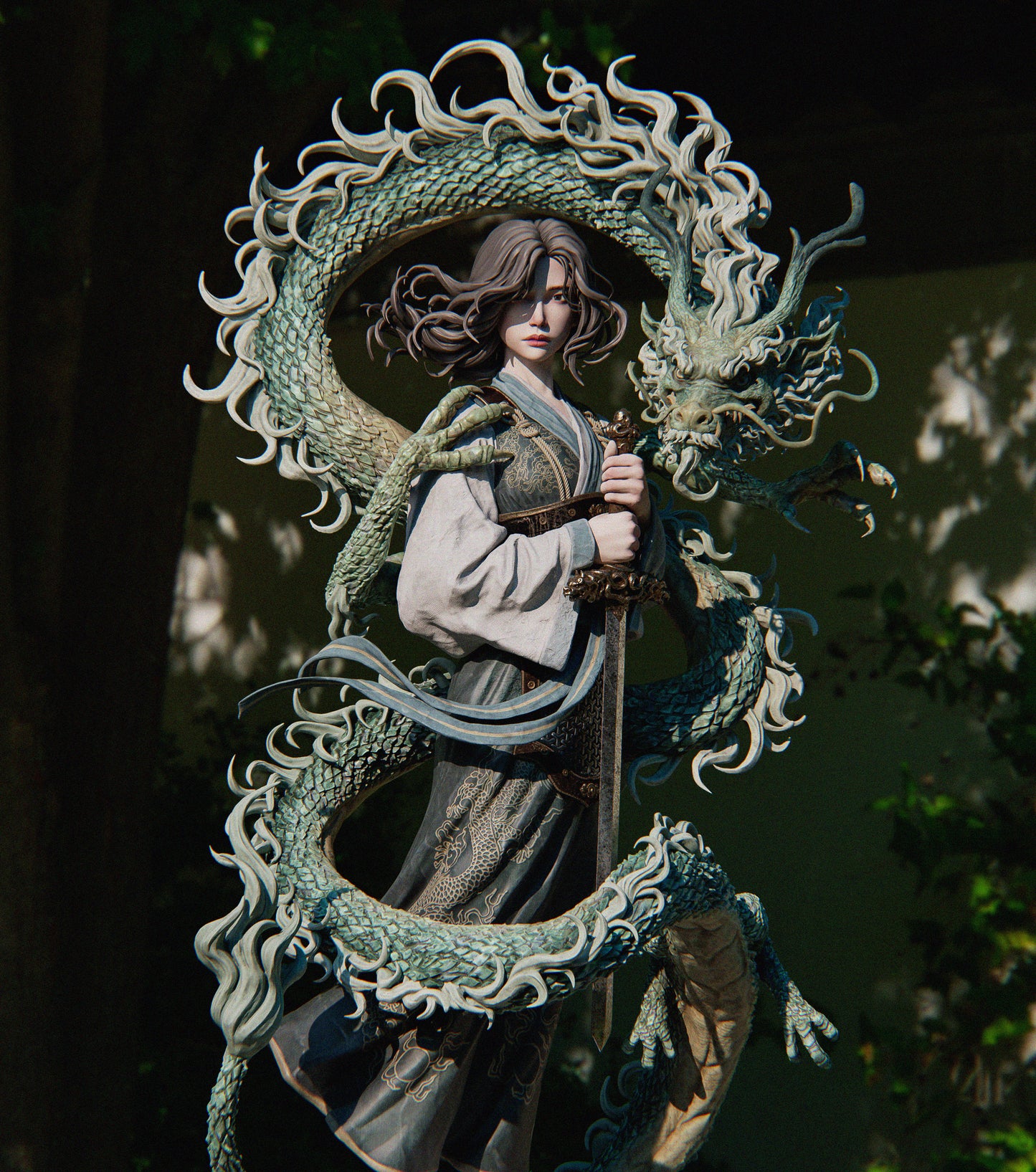 Hand-Painted Mulan 3D Printed Resin Figure - High-Quality Collectible Statue for Disney Fans