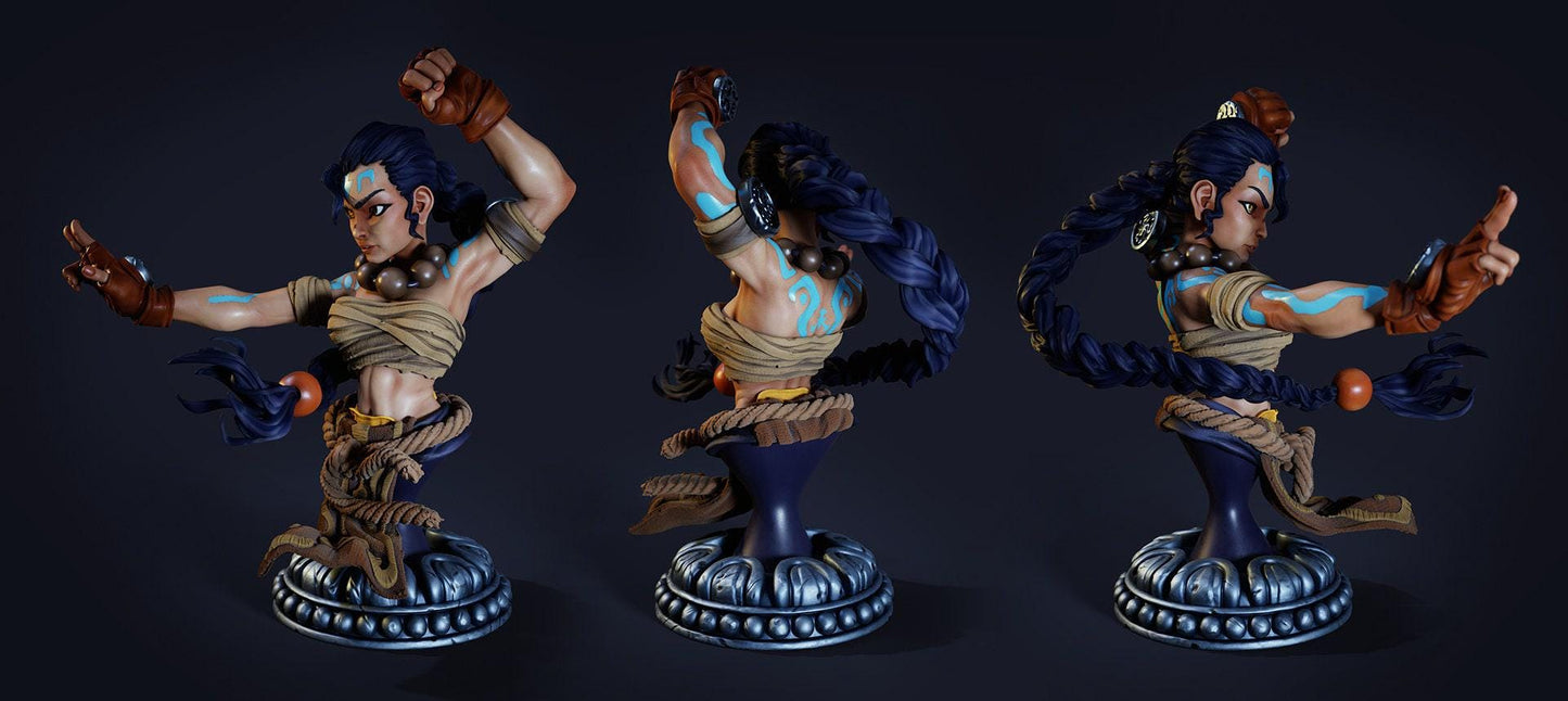 Karoku the Monk 10 cm Collectible Miniature, Tabletop miniatures, Collectible figurines, Pathfinder, Dnd, dungeons and dragons