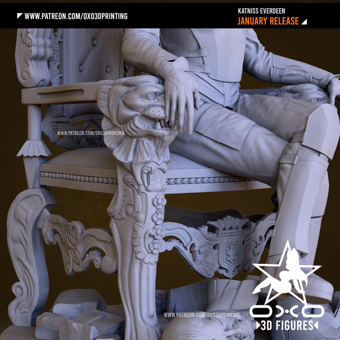 Katniss: Heroic 3D Print Collectible Statue - NSFW Hunger Games Fanart
