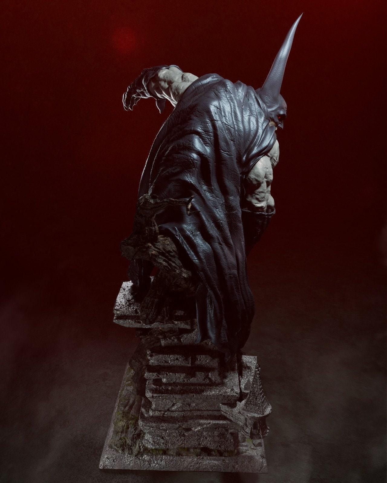 Vampire Batman 3D Printed Miniature Statue - Elseworlds Dark Knight Collectible Figure