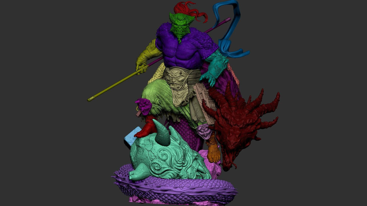 Samurai Beast X-Men 3D Print Figure: Premium Collectible Statue for Marvel & Mutant Fans