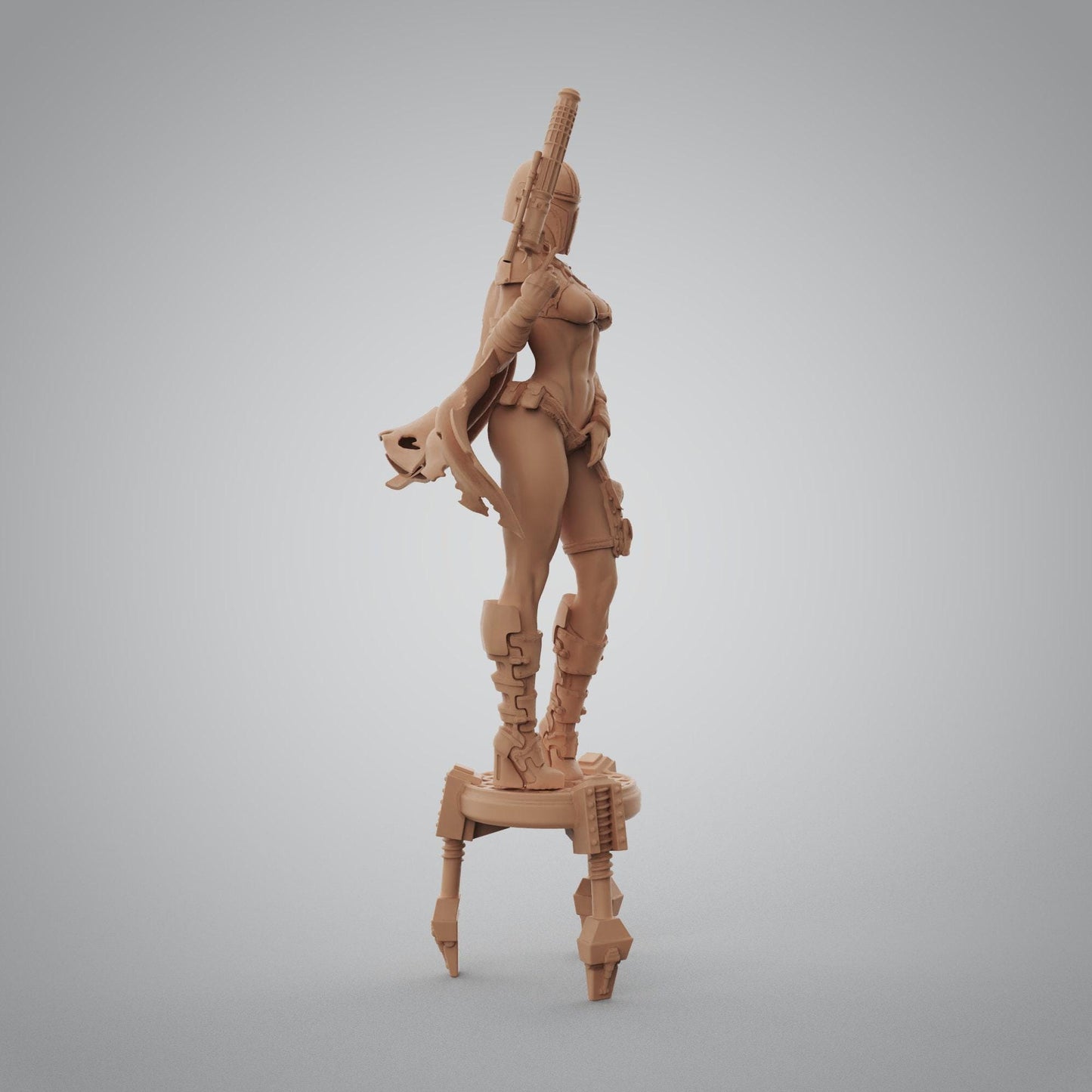 Mandalorian Bounty Hunter Collectible Resin Statue – Painted or Unpainted Model Kit for Star Wars Fans