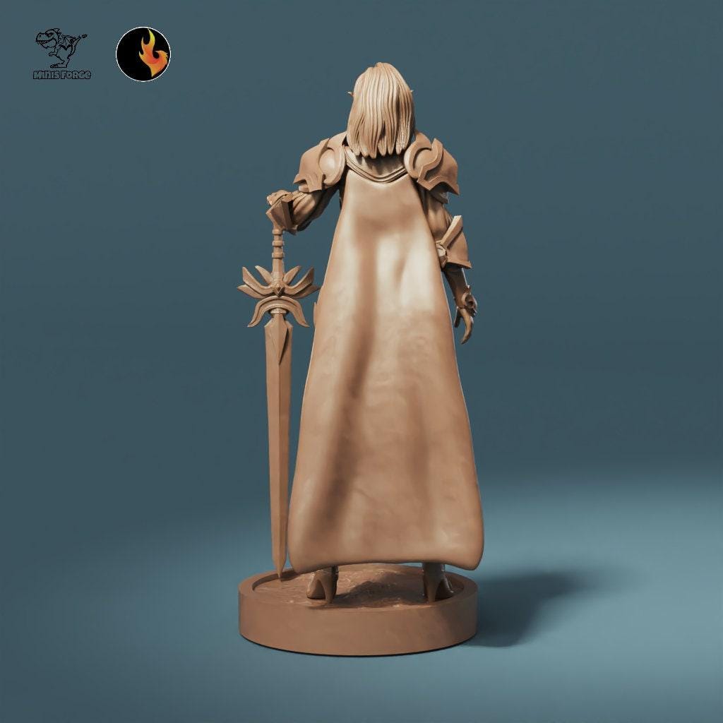 Paladin Clara Fantasy Miniature - Embody the Radiant Valor in TTRPGs, RPGs, DnD, Pathfinder, and Tabletop Games