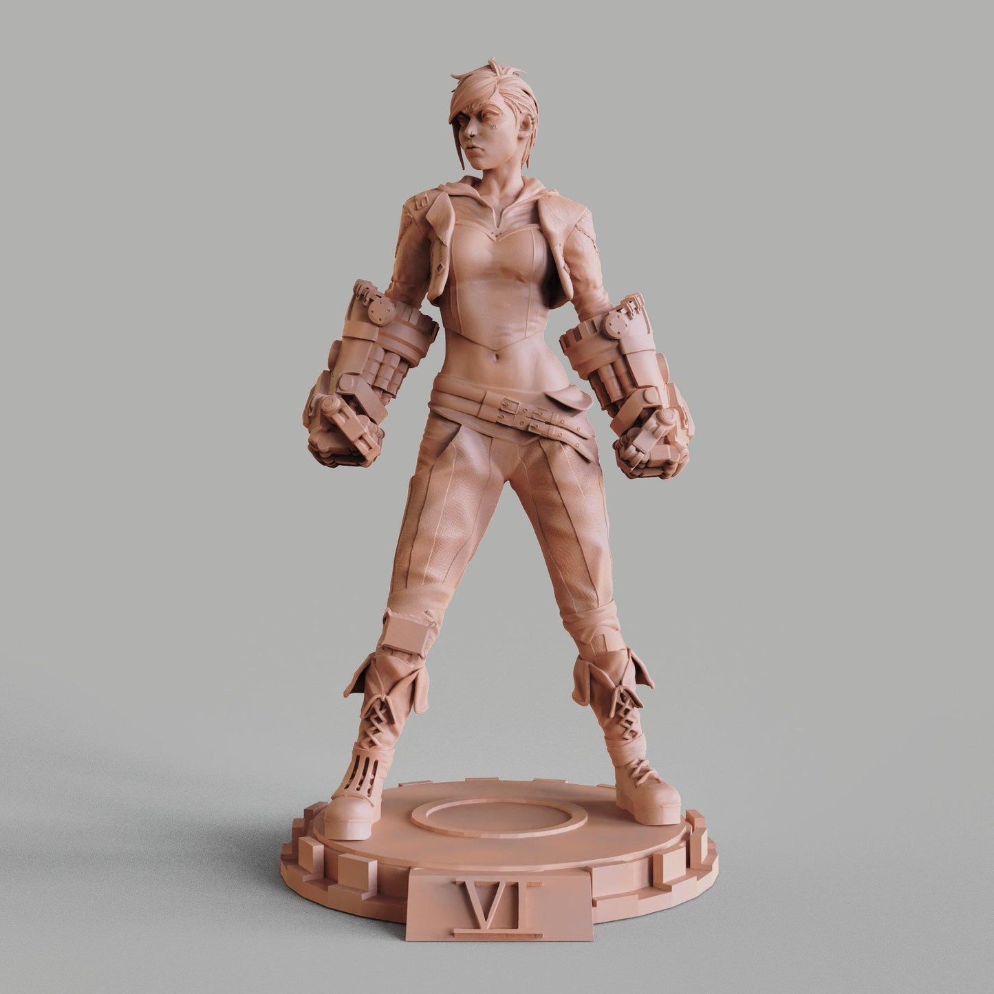 Stunning Arcane Vi 3D Printed Statue: Premium LoL Figure with Optional NSFW Adult Collector Variant
