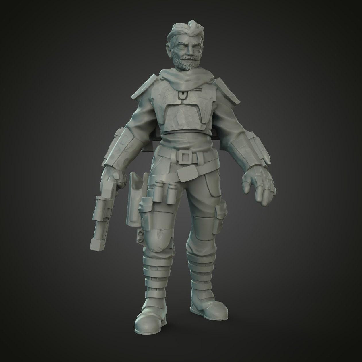 Cobb Bounty Hunter Fanart 3D Print Collectible Resin Miniature Star War Statue Figure