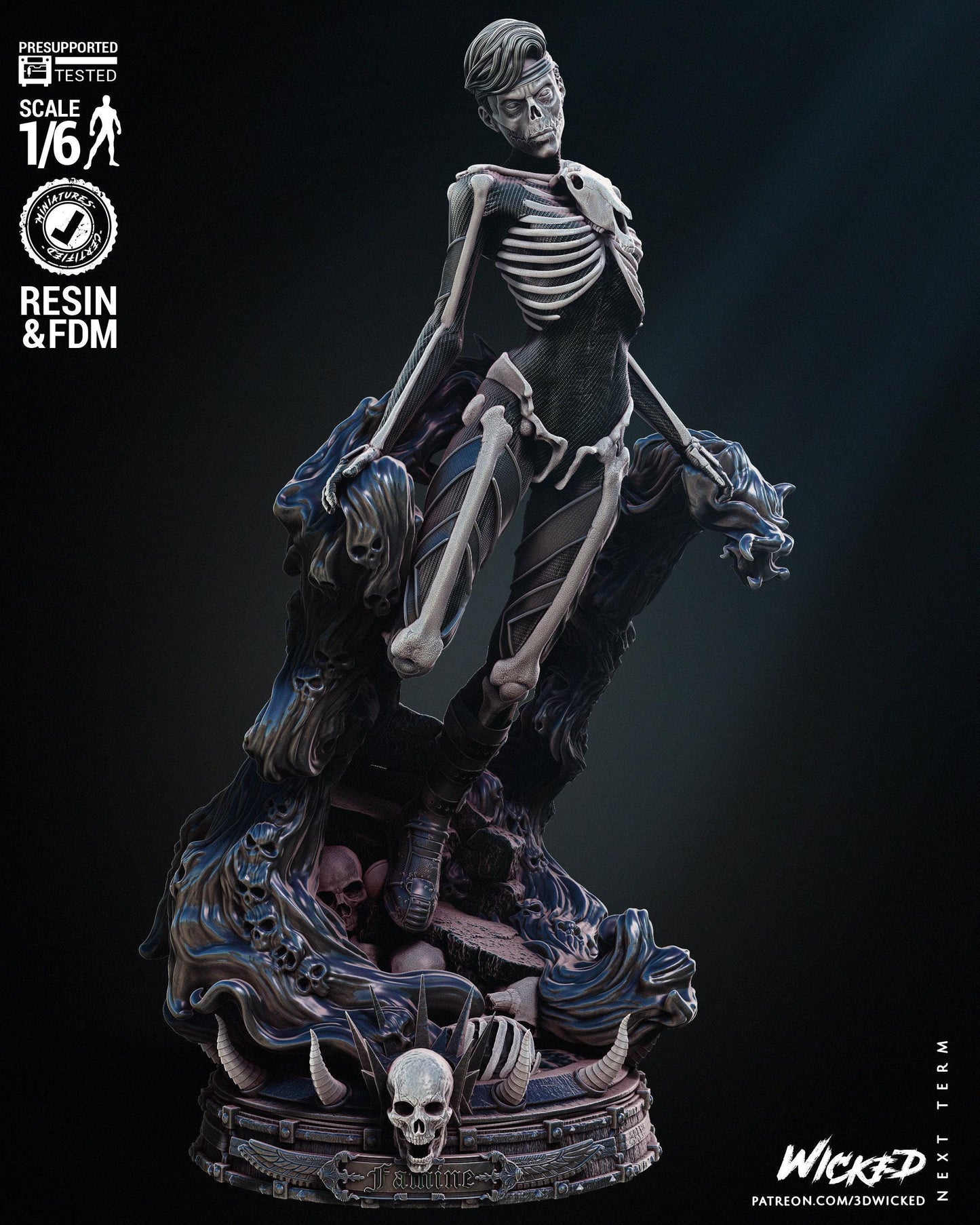 Famine Marvel 3D Print Collectible Figure - High-Quality Hand Painted or Unpainted Miniature