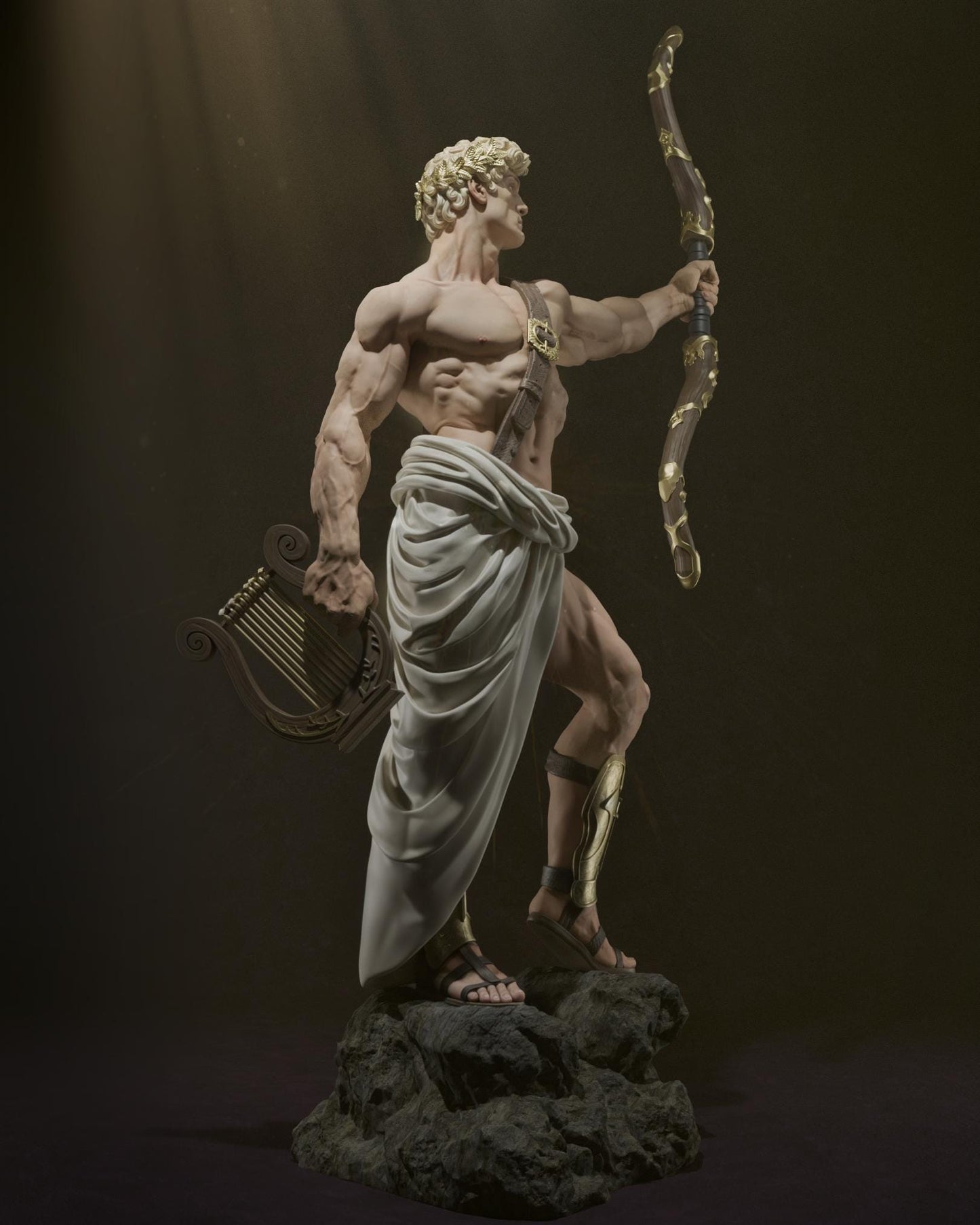 Apollo Collectible Statue: Hand-Painted 3D Resin Figure – Majestic Greek God of Light & Arts!