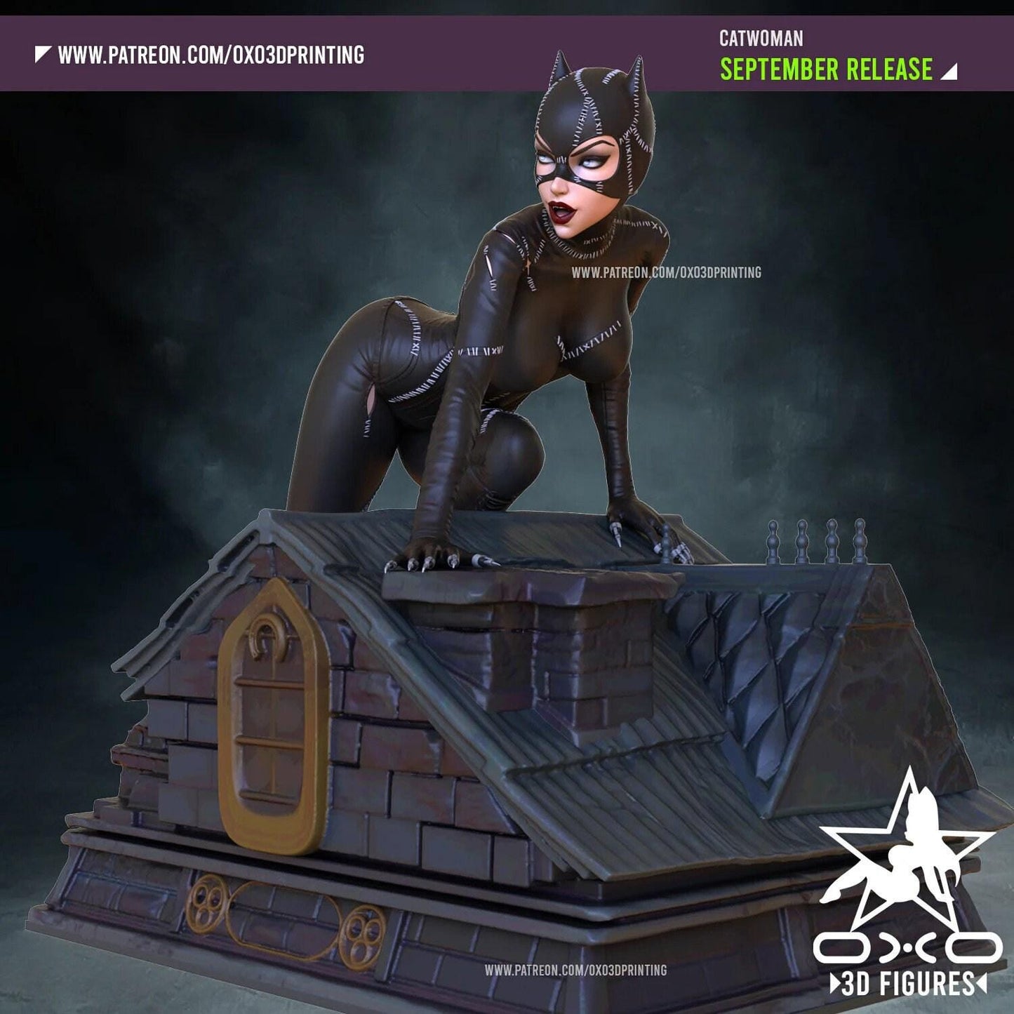 Unleash the Night: Stunning Catwoman 3D Printed Collectible Resin Figure with Optional NSFW Variant for Adults