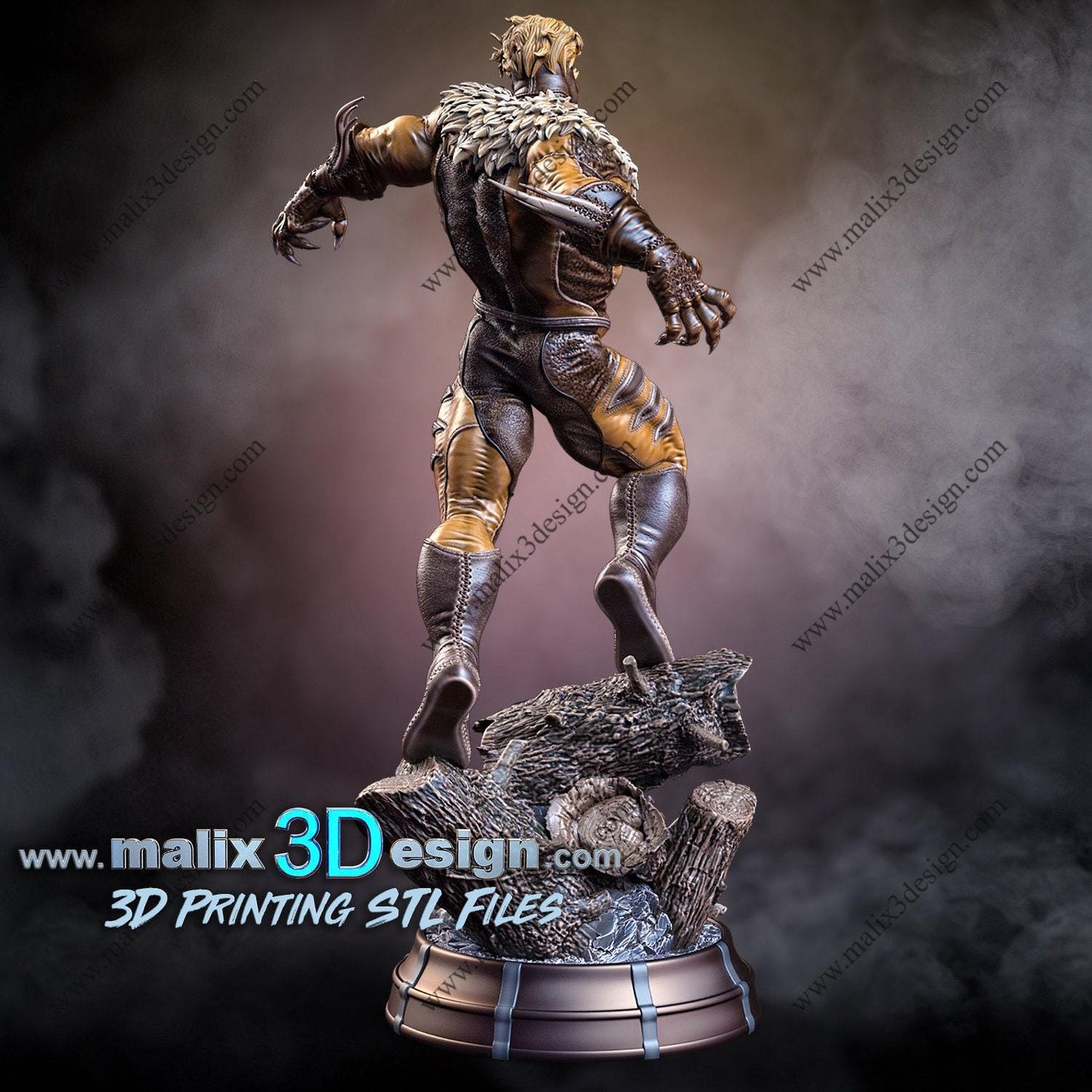 Epic Sabretooth 3D Printed Resin Statue: Marvel X-Men Villain Fan Art Collectible Figure