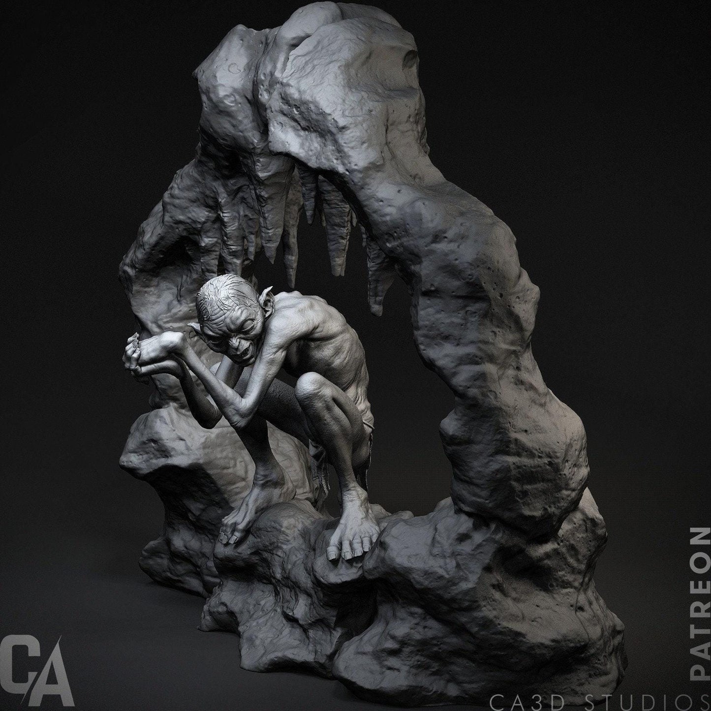 Gollum Resin Statue | Painted or Unpainted Lord of the Rings Collectible