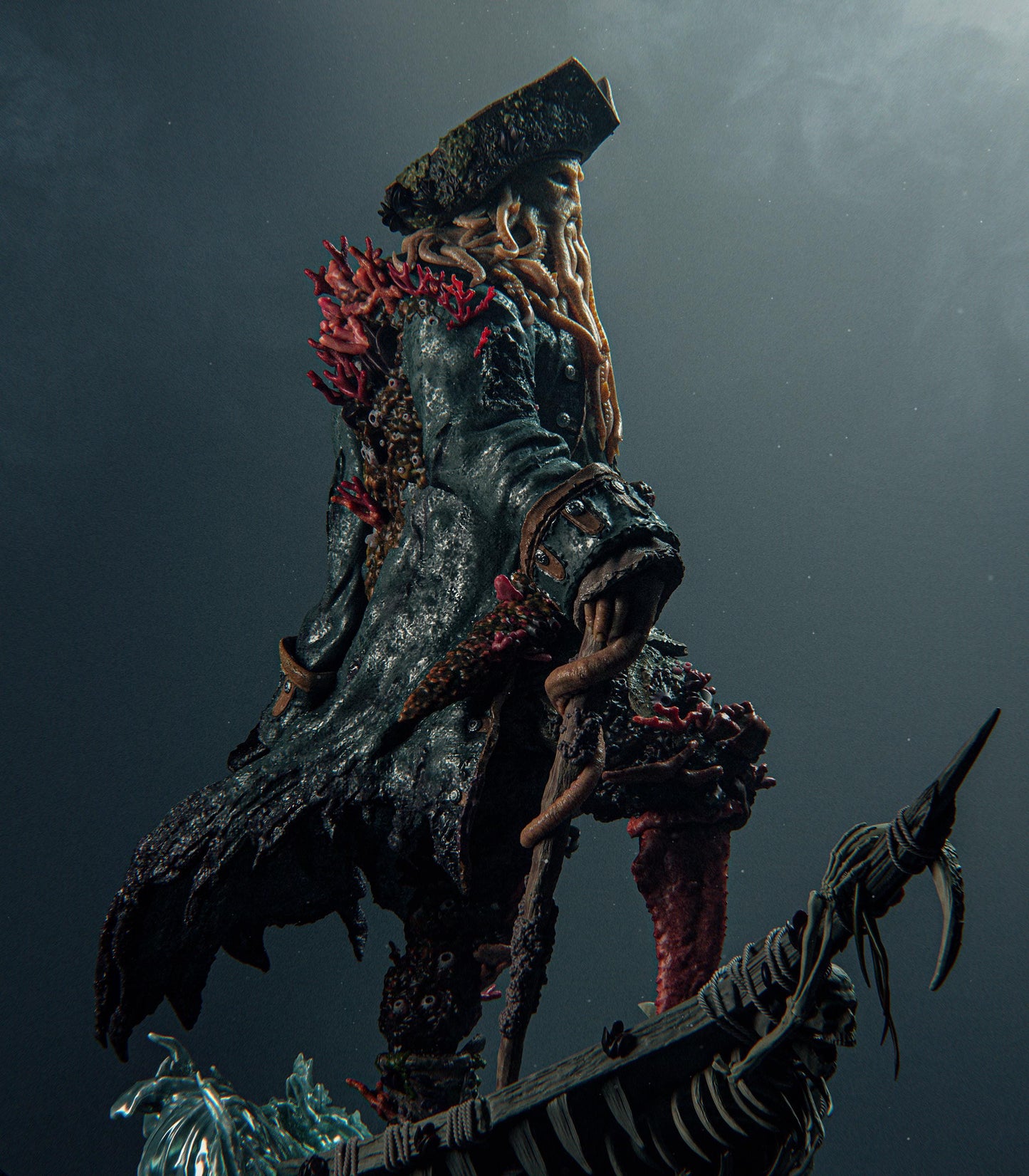 Immerse Yourself: High-Detail Davy Jones Collectible 3D Printed Statue from Pirates of the Caribbean