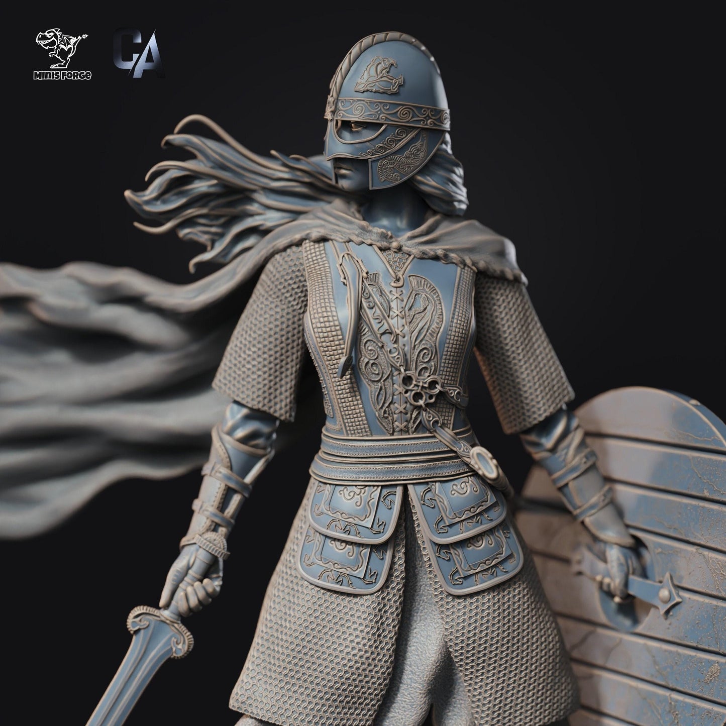 Eowyn: Exquisite 3D Printed Fan-Art Collectible Statue – Lord of the Rings Shieldmaiden of Rohan Figure