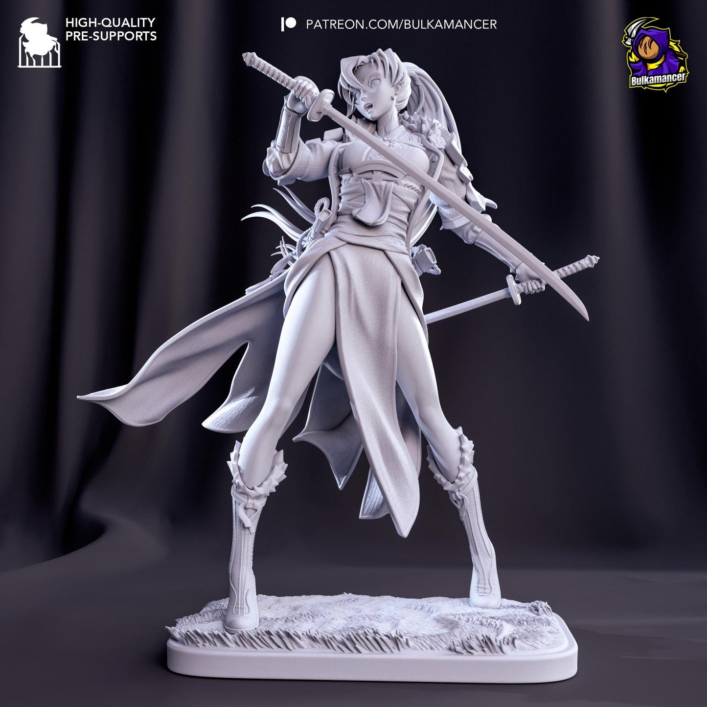 a statue of a woman with a sword