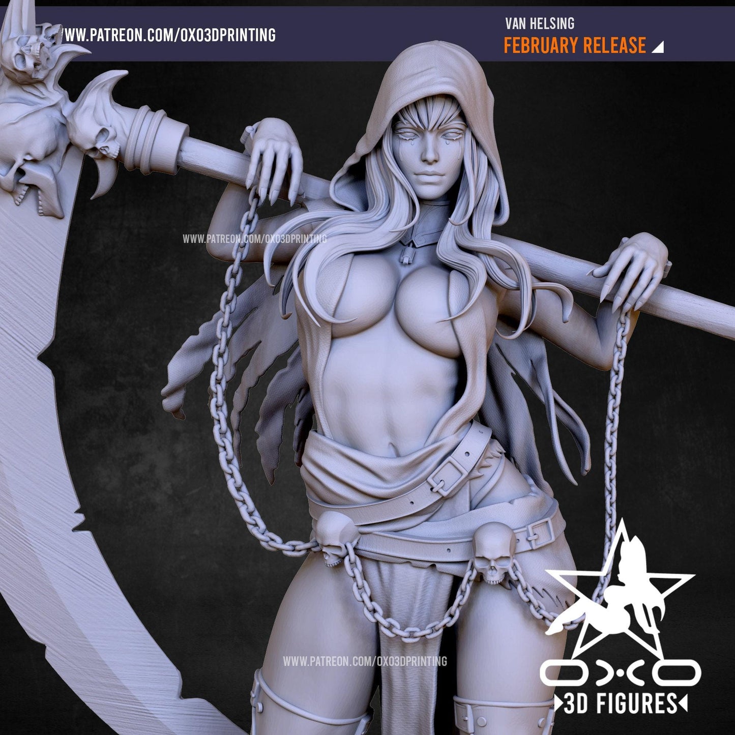 Legendary Hunter: Van Helsing 3D Printed Statue – Iconic Figure for Horror Fans (NSFW)