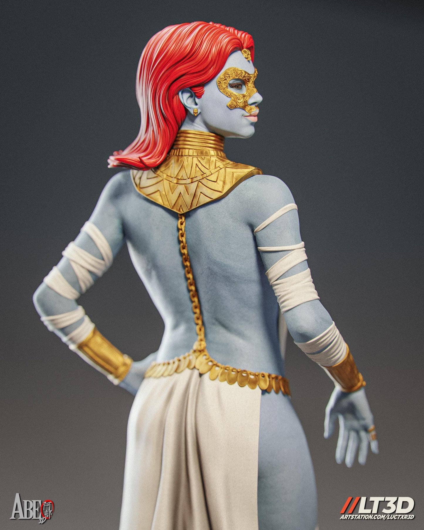 Shapeshifting Mystique 3D Printed Resin Statue - X-Men Mutant Marvel Collectible Figure