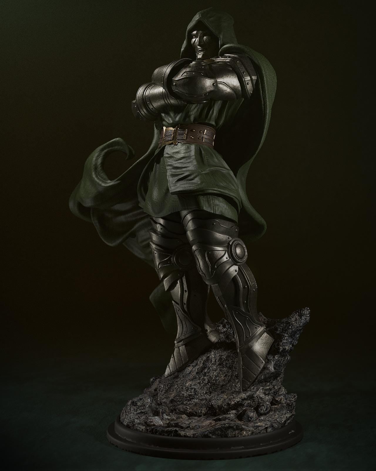 a statue of a man dressed as thor