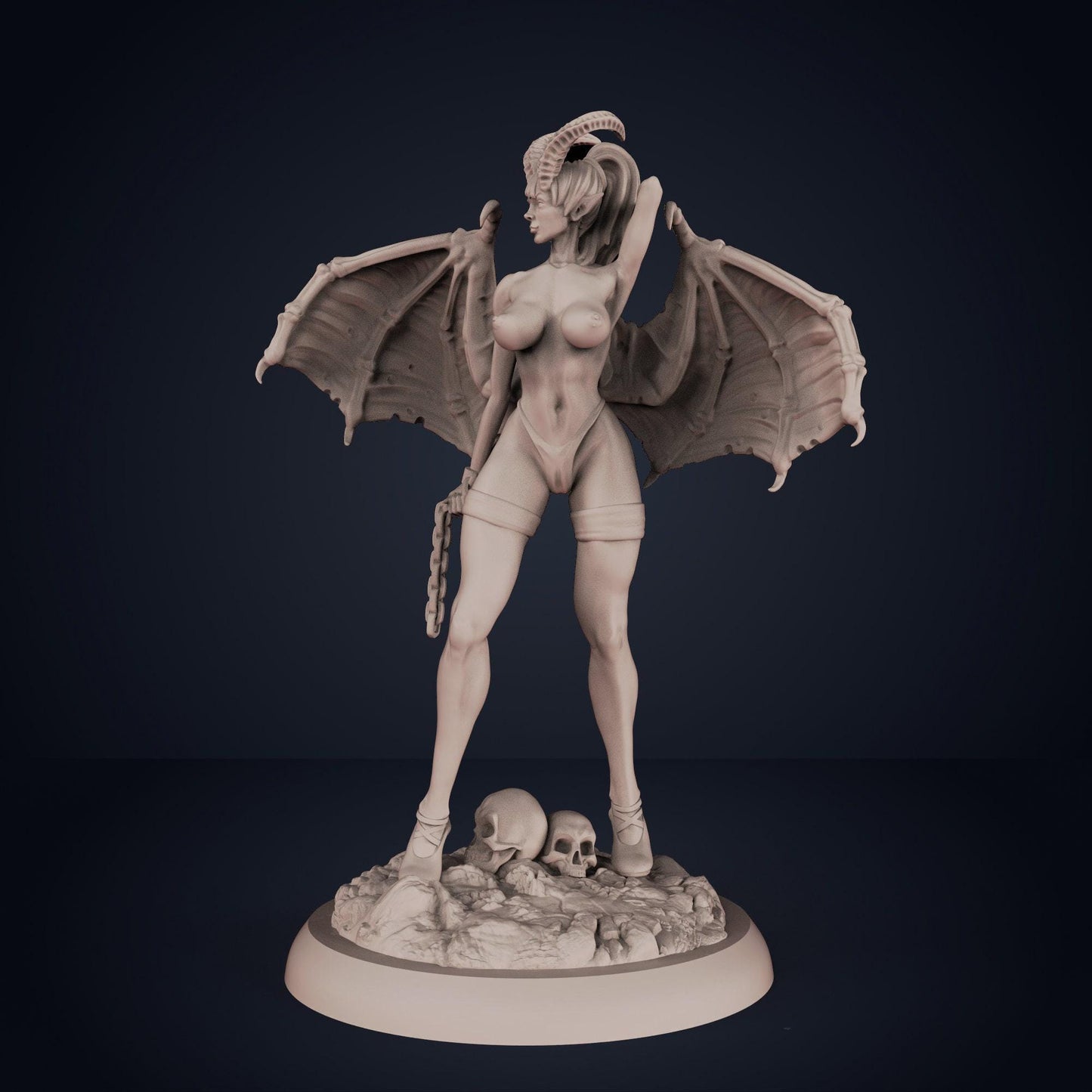 Exclusive Lilith the Succubus 3D Printed Statue: Alluring NSFW Mythology Collectible Figure - Adult Art