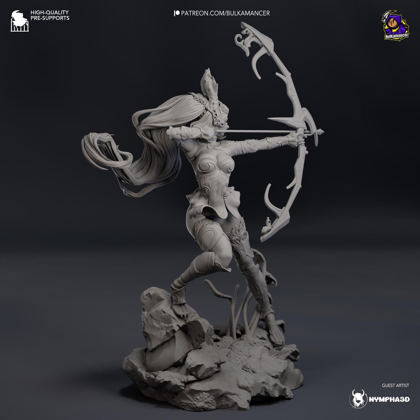 a statue of a woman with a bow and arrow