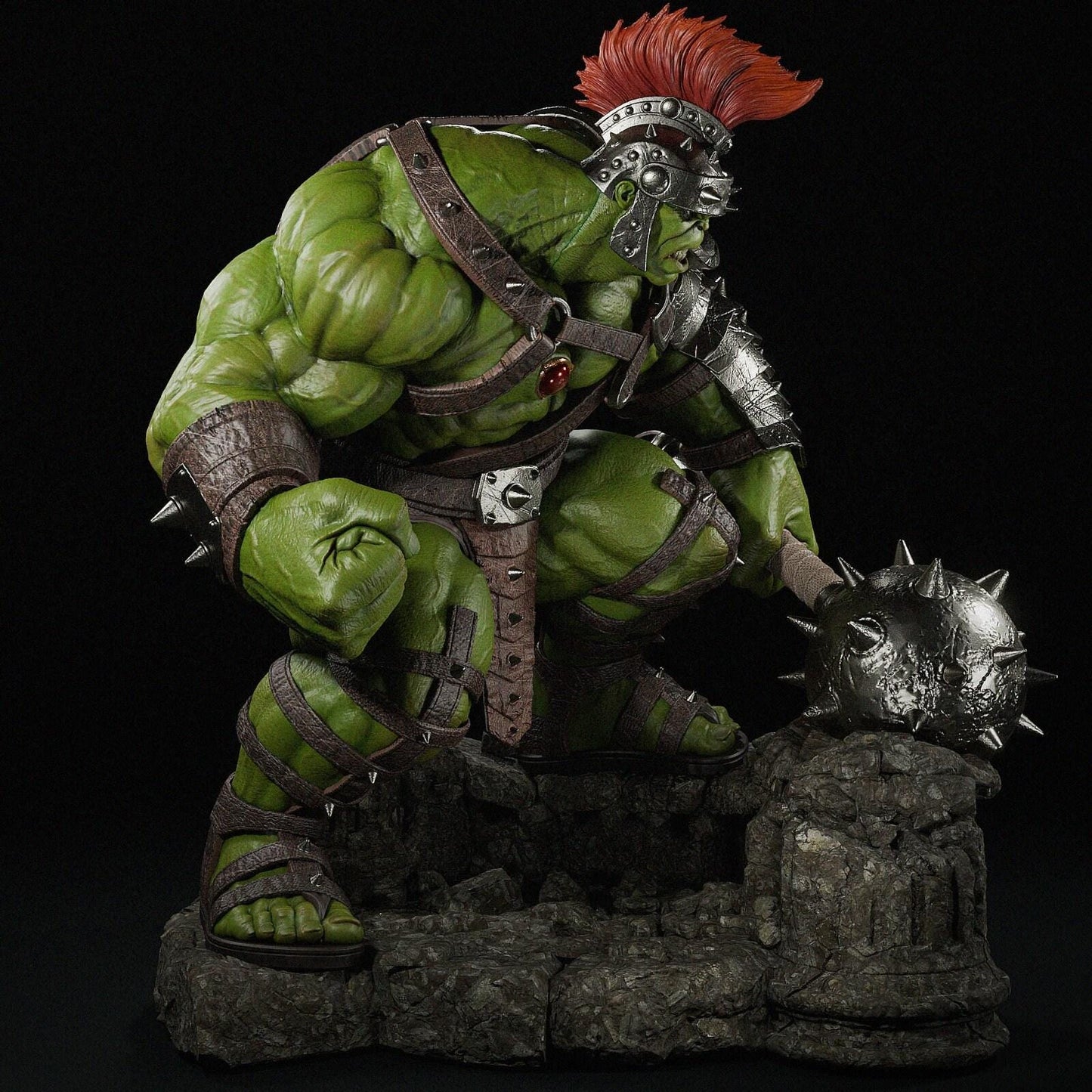 Unstoppable Hulk Gladiator 3D Printed Collectible Statue - Marvel Comics Hero Figure