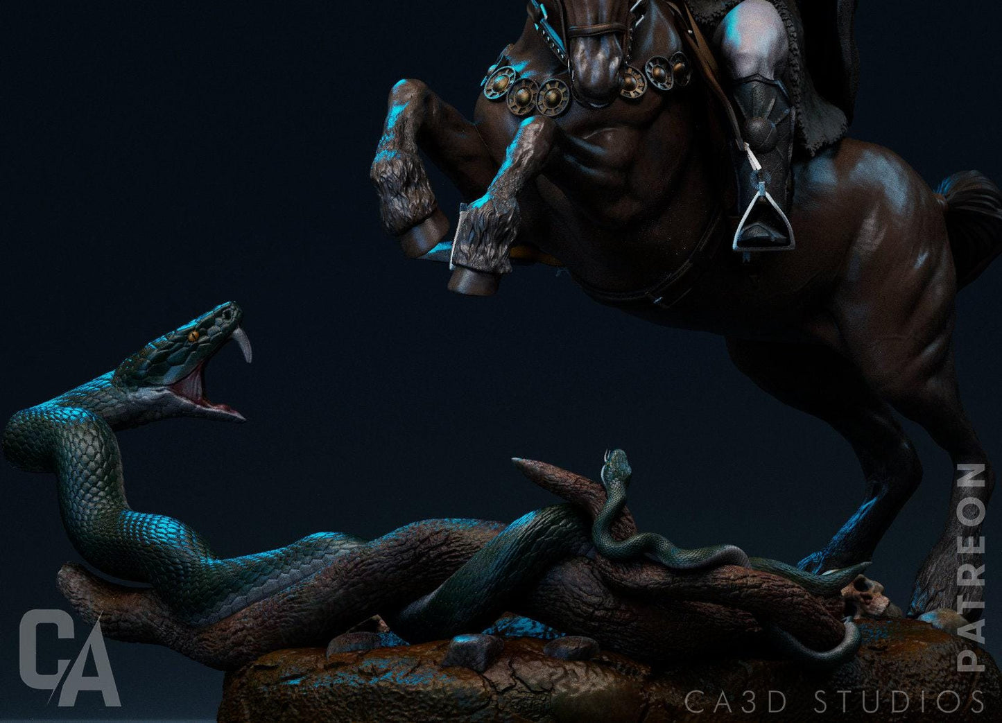 Death Dealer Painted Collectible 3D Print Fanart Statue, Frank Frazetta