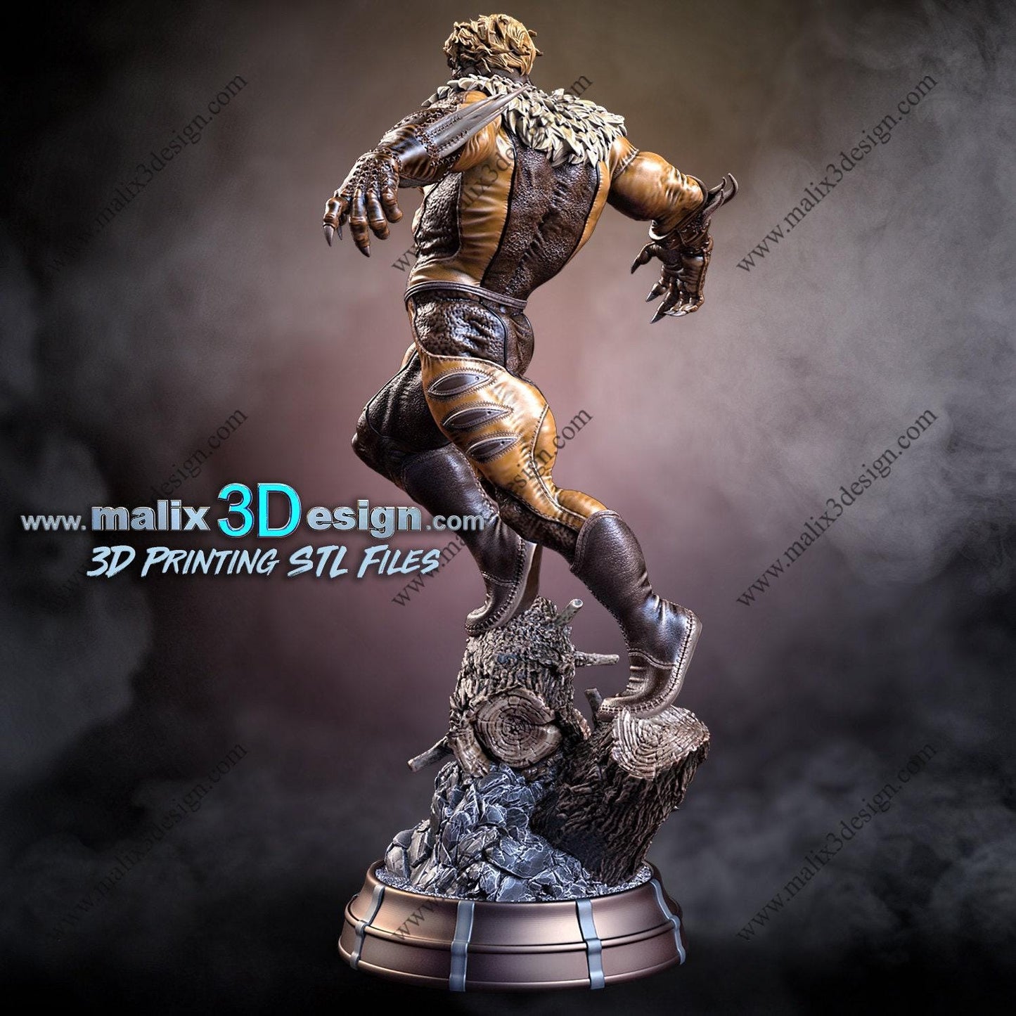Epic Sabretooth 3D Printed Resin Statue: Marvel X-Men Villain Fan Art Collectible Figure