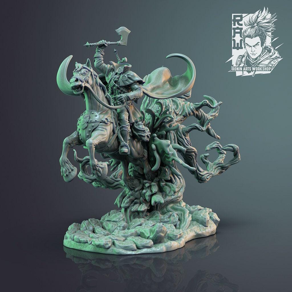 Cursed Vanguard: The Four Horsemen of the Apocalypse - Epic 3D-Printed Miniatures for DnD, Pathfinder, and Tabletop Adventures 35 mm scale