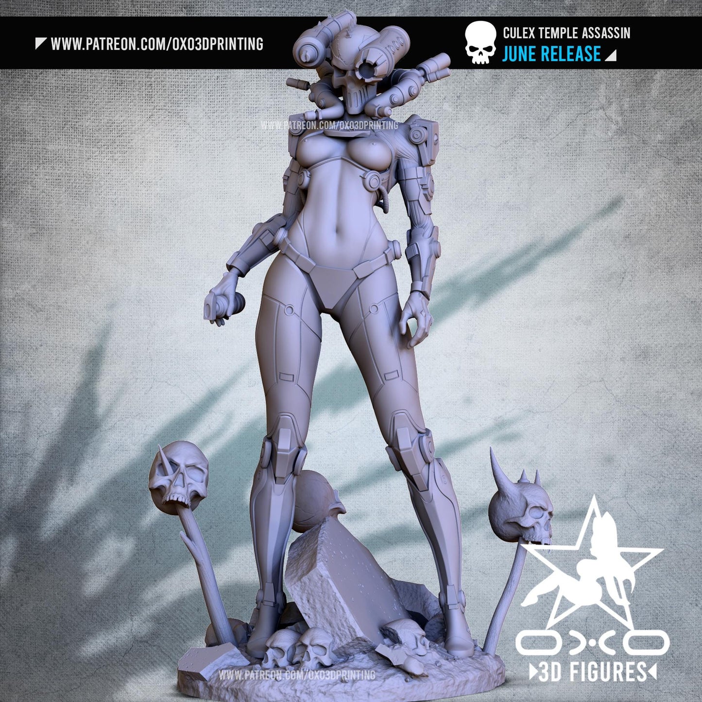 Temple Priest 3D Printed Sci-Fi Grim Dark Collectible Statue: Dystopian Figure with NSFW Option