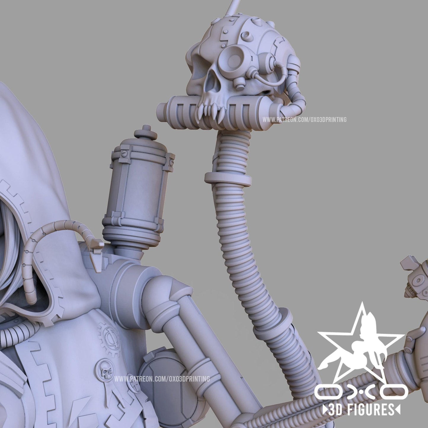 Warhammer 40k Inspired: Adeptus Mechanicus Female 3D Printed Resin Statue (NSFW)