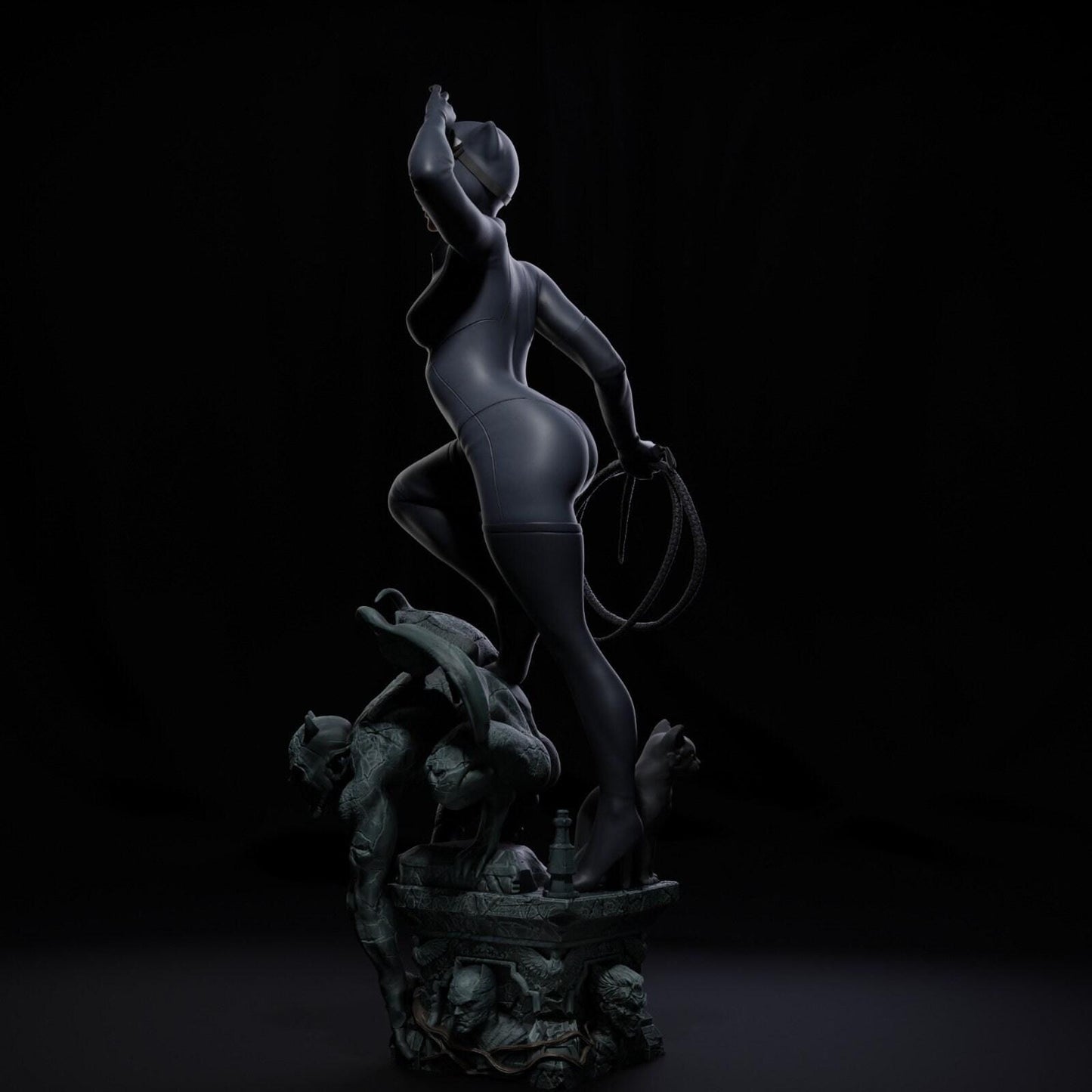 Catwoman 3D Print Collectible Statue: Iconic DC Anti-Hero Figure with Optional NSFW Variant!