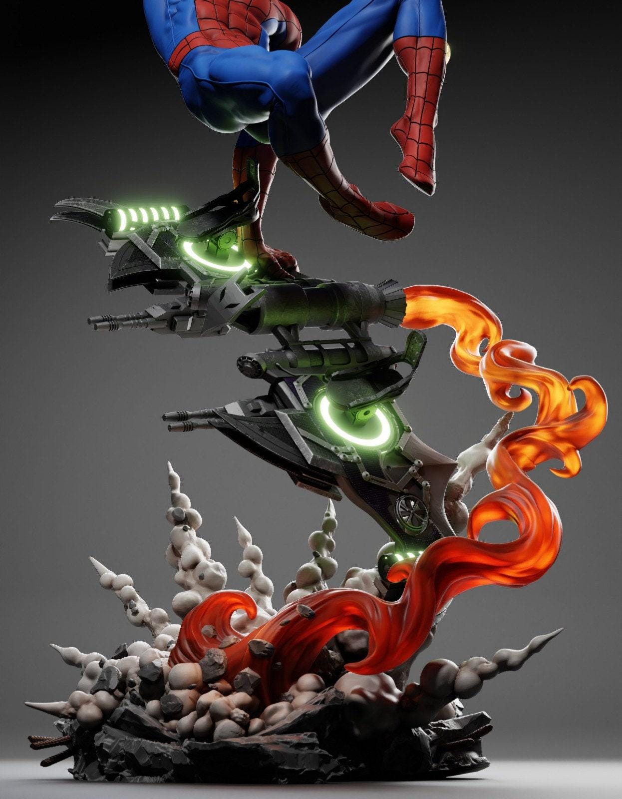 Web-Slinging Hero: Spider-Man Collectible Fanart – Dynamic 3D Printed Figure