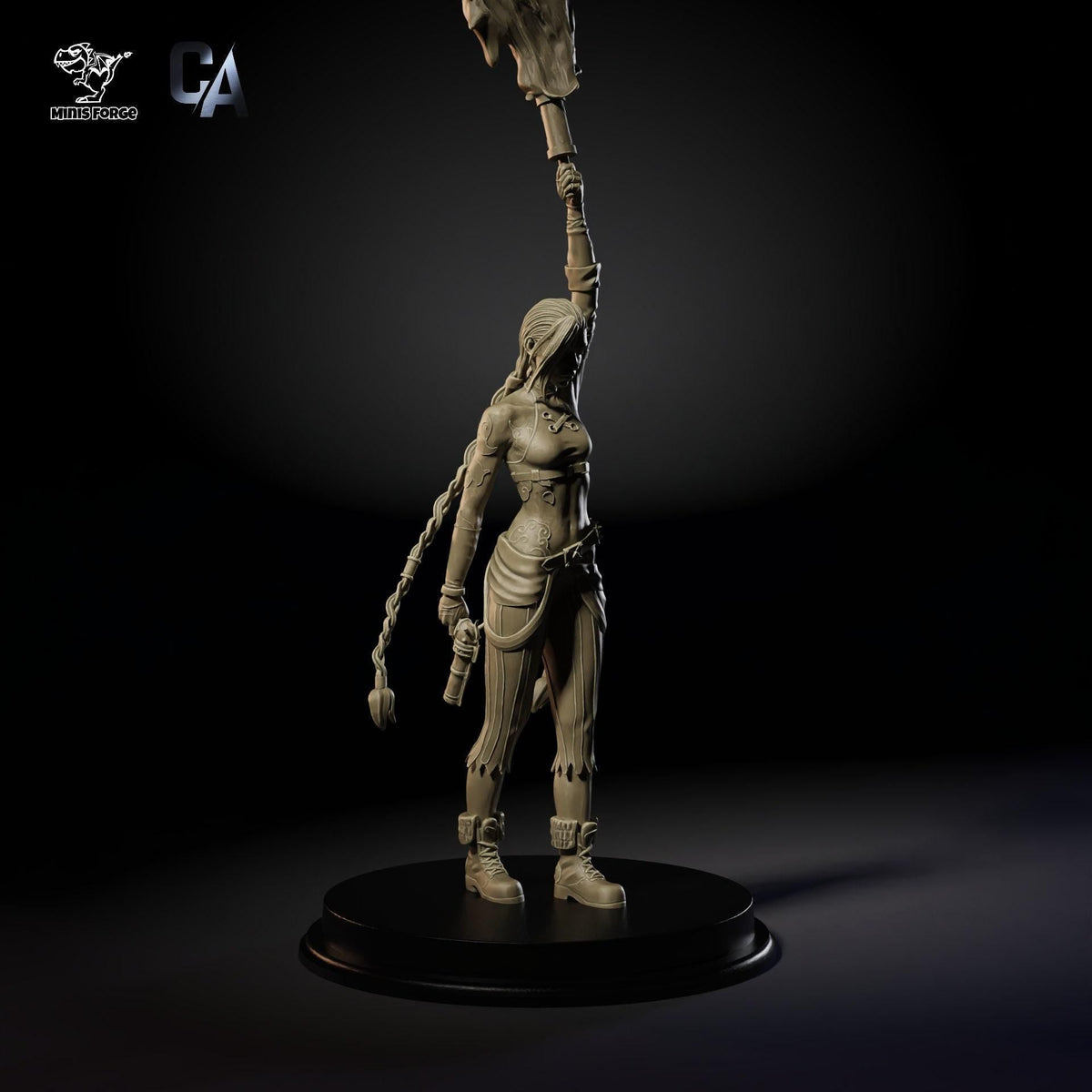 Jinx NSFW 3D Printed Statue – Mature Pigtailed Rebel Resin Collectible, Made to Order for Adult Collectors and Hobbyists