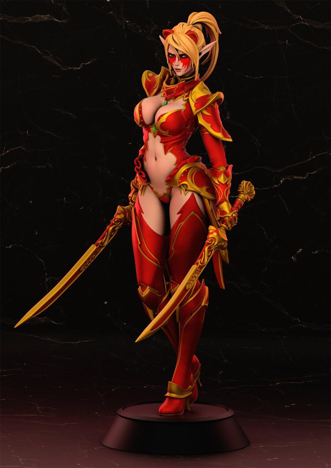 Dark Elf Assassin Collectible Resin Statue – Painted & Unpainted Miniature Model Kits for Tabletop & RPG Fans