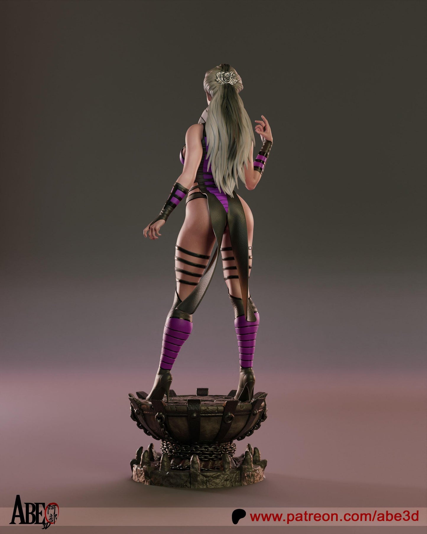 Unearth the Power: Sindel 3D Print Collectible Miniature Statue Figure for Mortal Kombat Fans (NSFW)