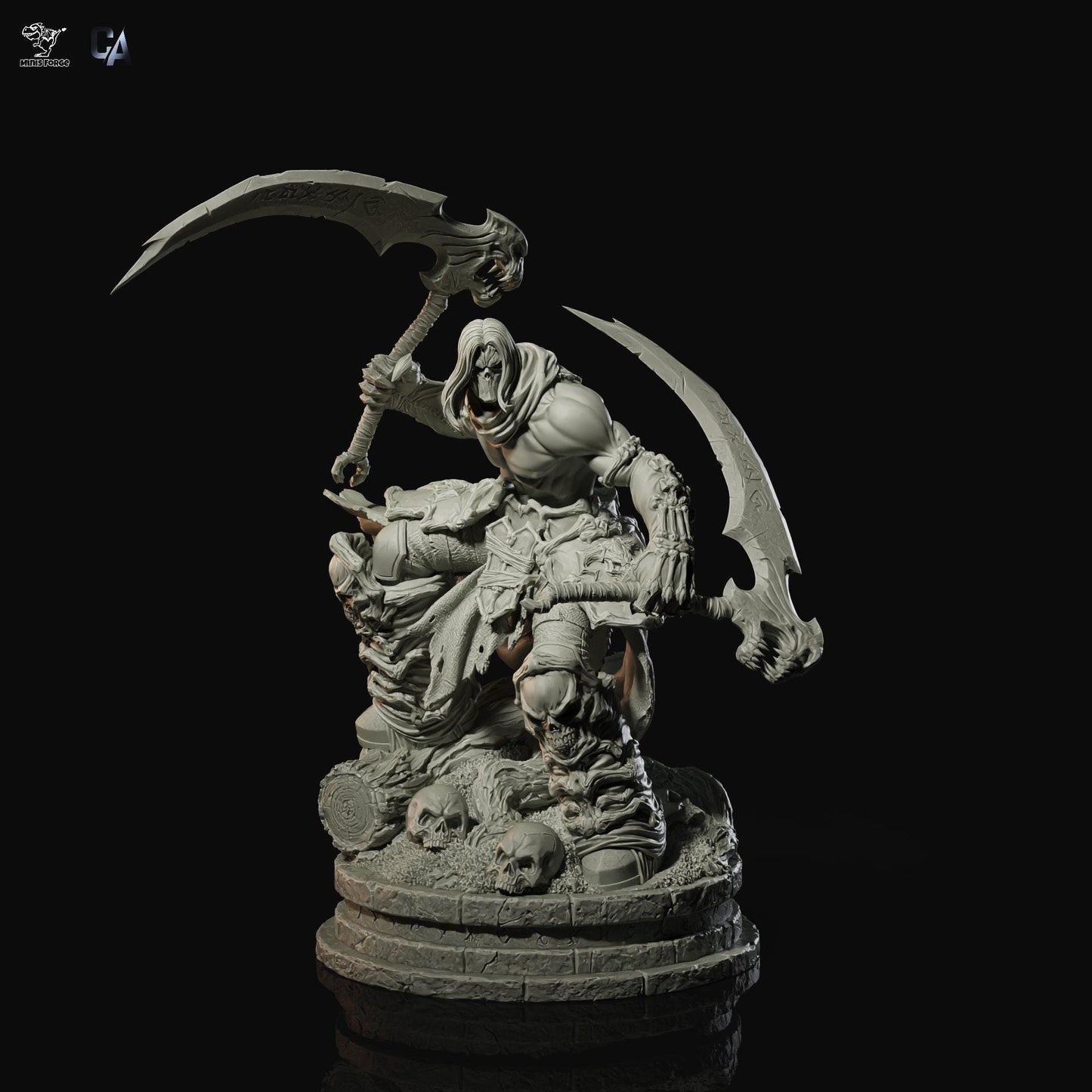 Death Darksiders 3D Printed Collectible Statue: Unleash the Horseman – Epic Gaming Figure for Fans