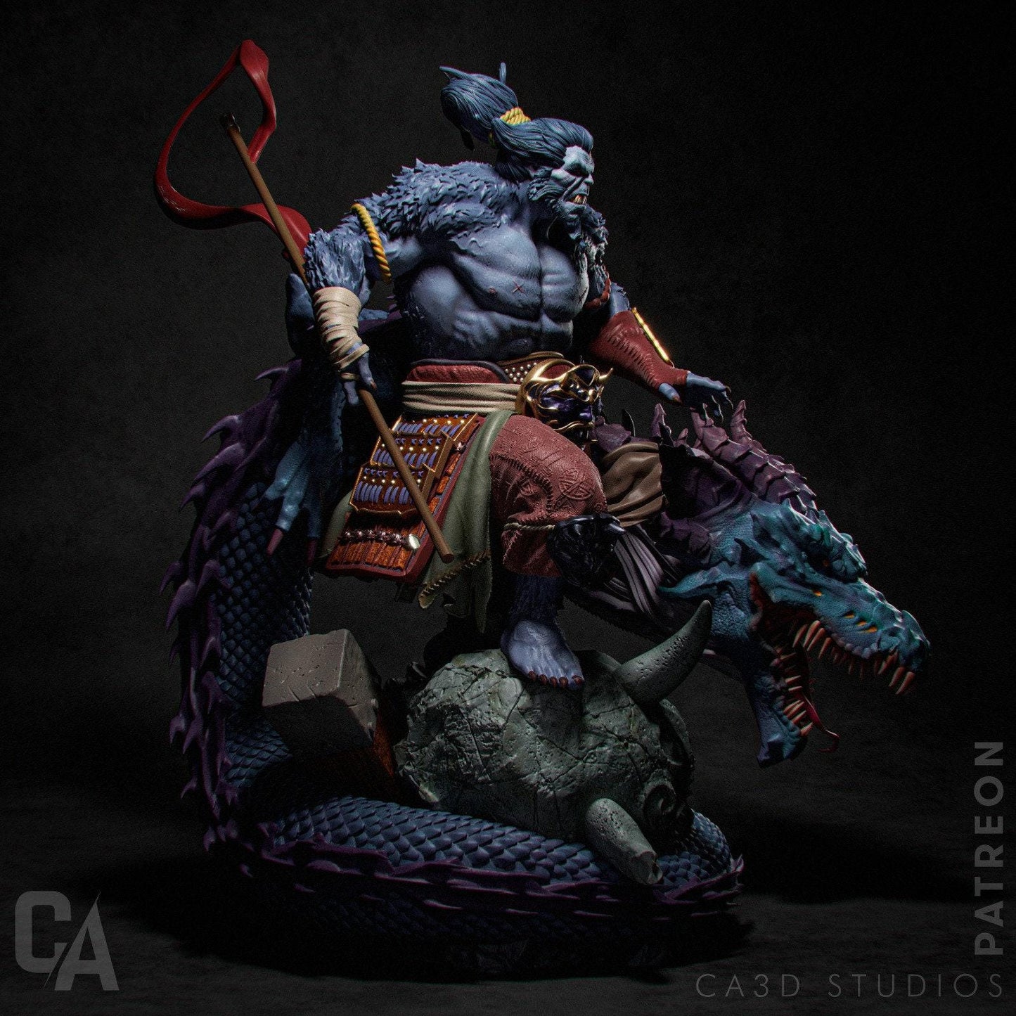 Samurai Beast X-Men 3D Print Figure: Premium Collectible Statue for Marvel & Mutant Fans