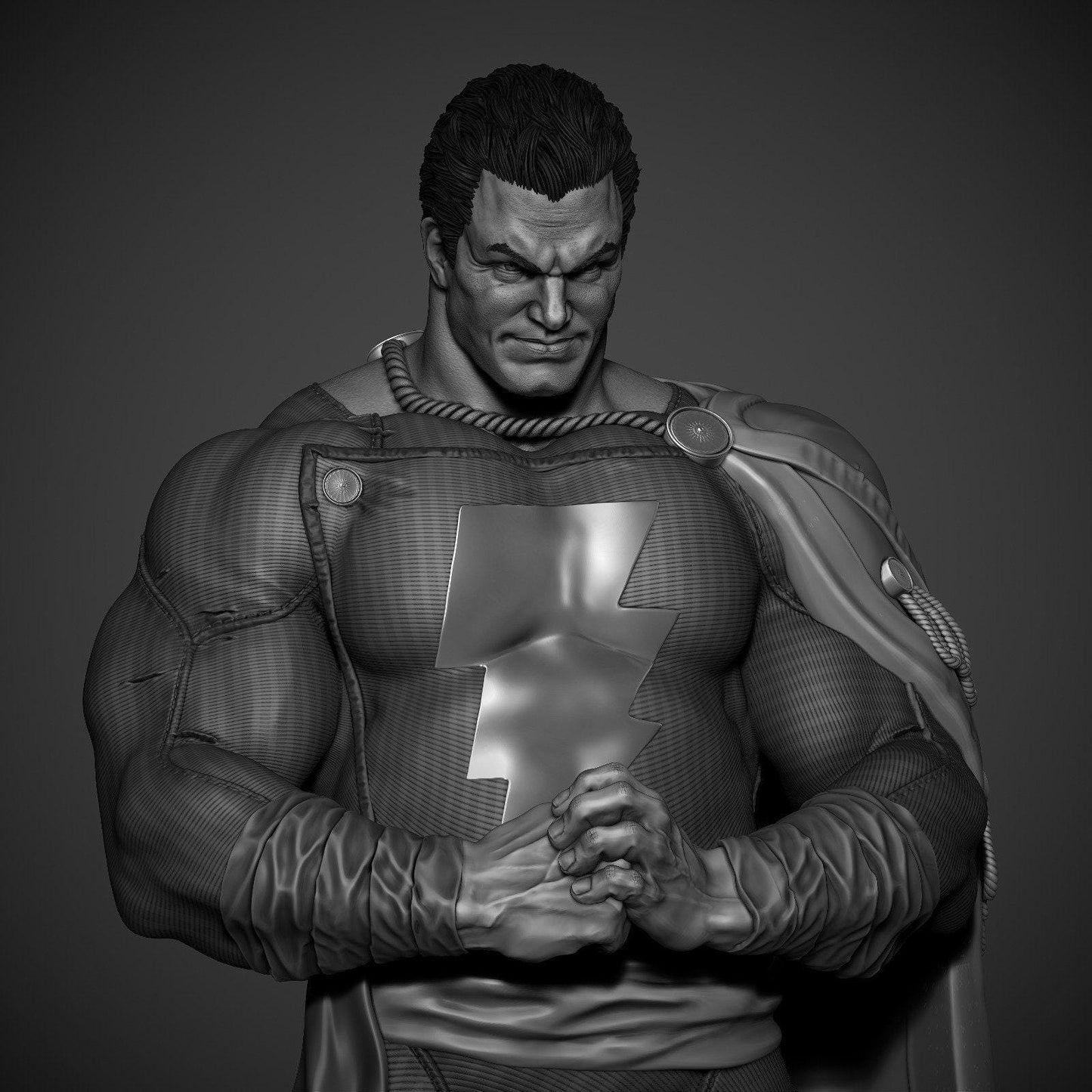 Shazam's Might: Shazam Fanart 3D Printed Collectible Statue – Heroic Figure for DC Fans