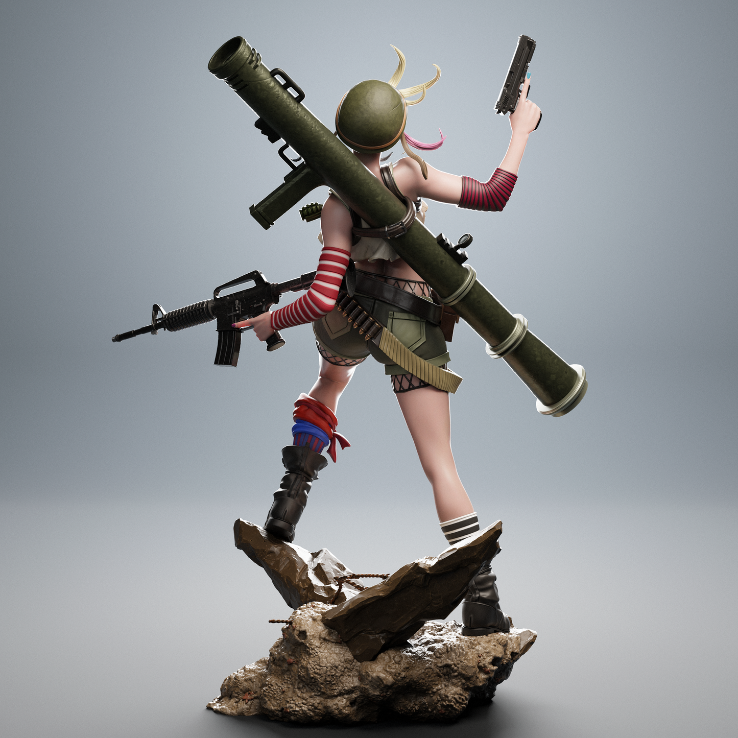 Tank Girl 3D Printed Collectible Statue - Hand-Painted Figure from Classic Comics - High-Quality Fan Art