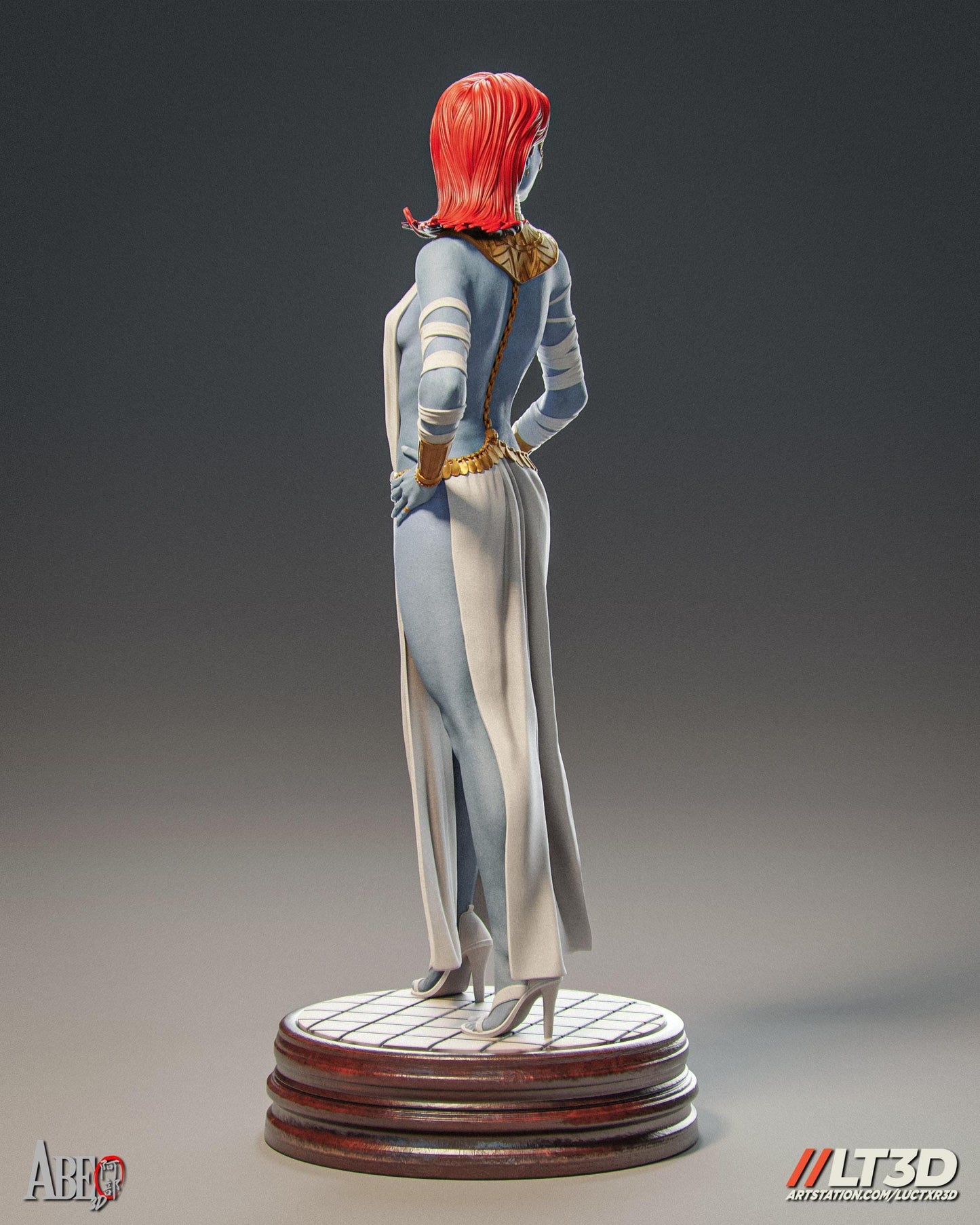 Shapeshifting Mystique 3D Printed Resin Statue - X-Men Mutant Marvel Collectible Figure